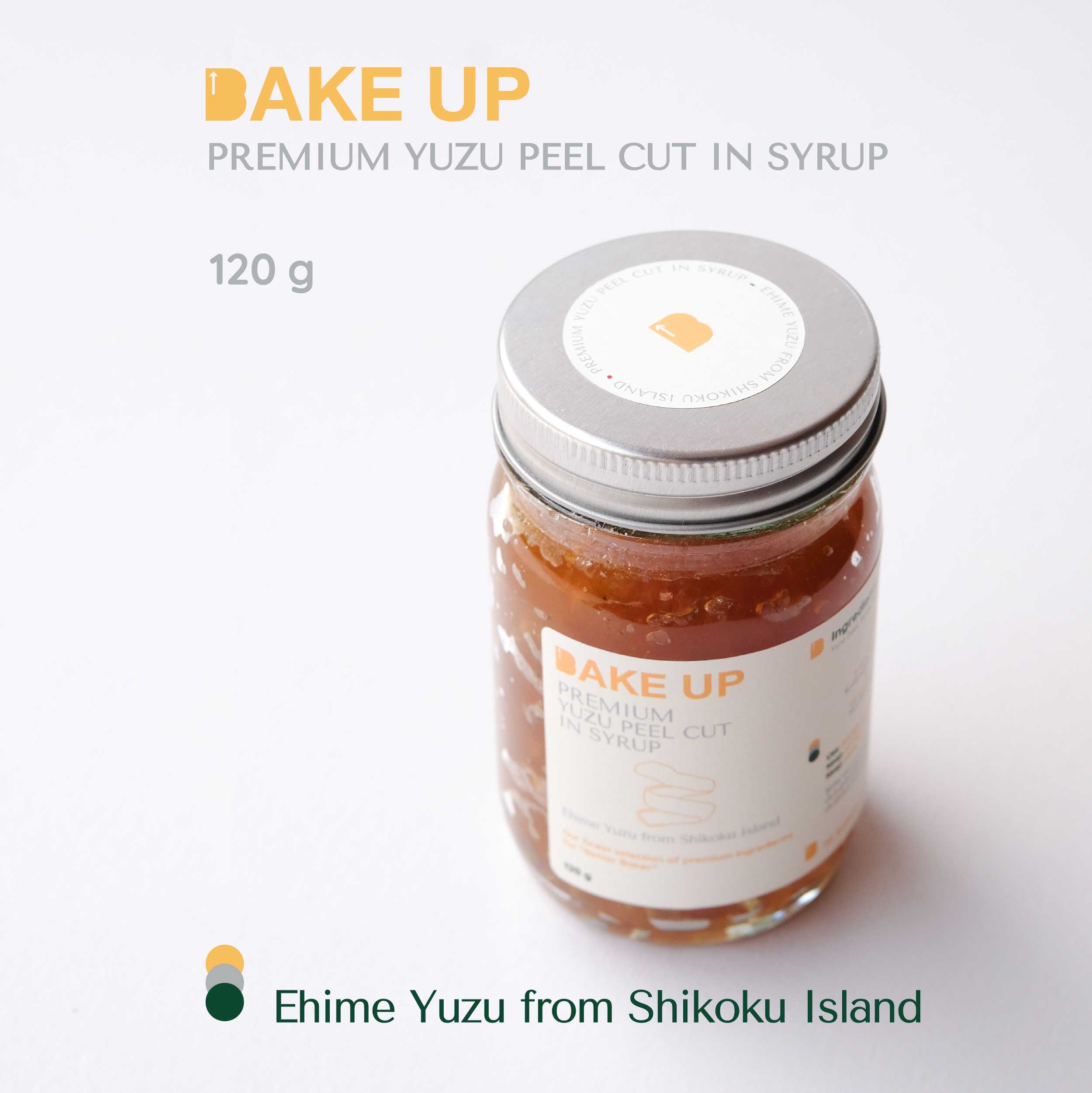 เปลือก ส้มยูสุ เชื่อม กลิ่นยูซุ Yuzu Peel Cut in Syrup 120g | BAKE UP