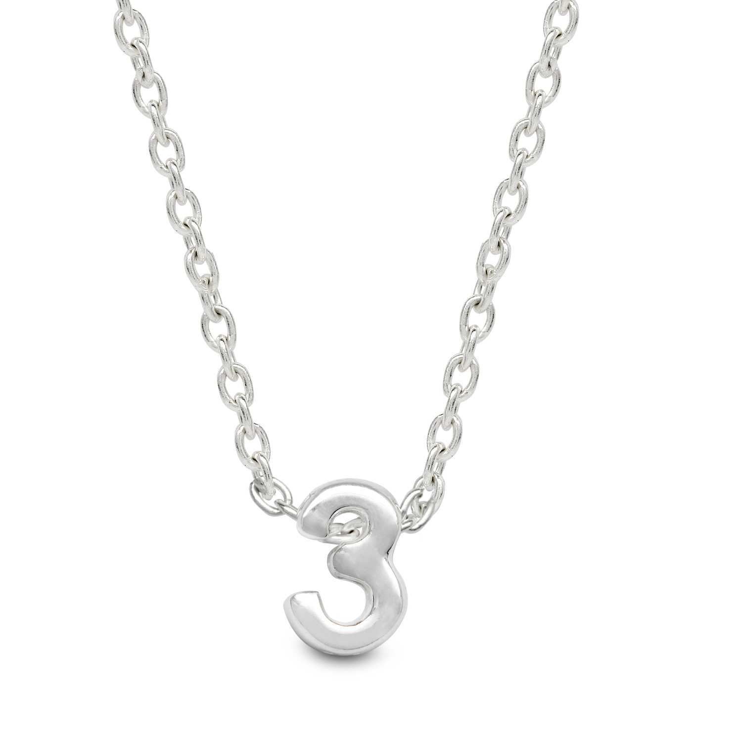 Arabic Numeral Pendant 3