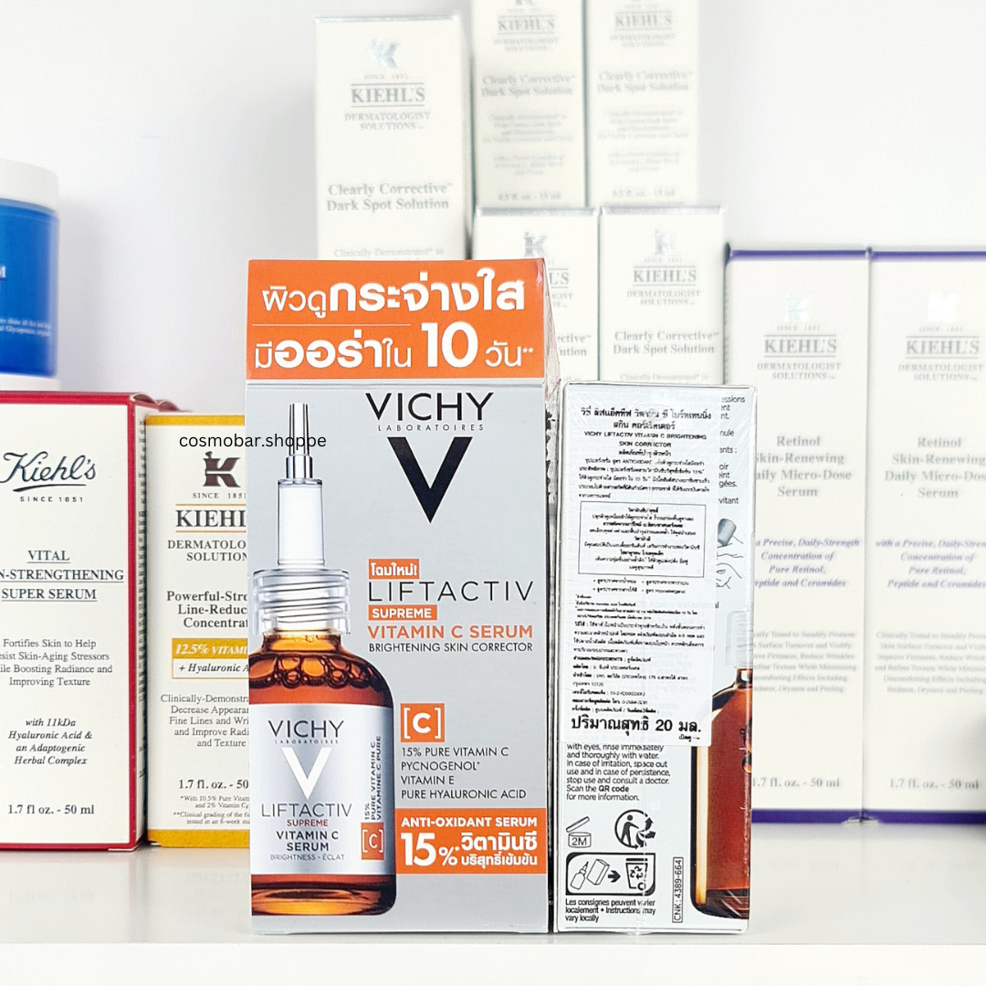 [ส่งตรงจากแบรนด์!] ฟื้นฟูผิวให้ดูกระจ่างใส Vichy - Liftactiv Supreme Vitamin C Serum 20ml.