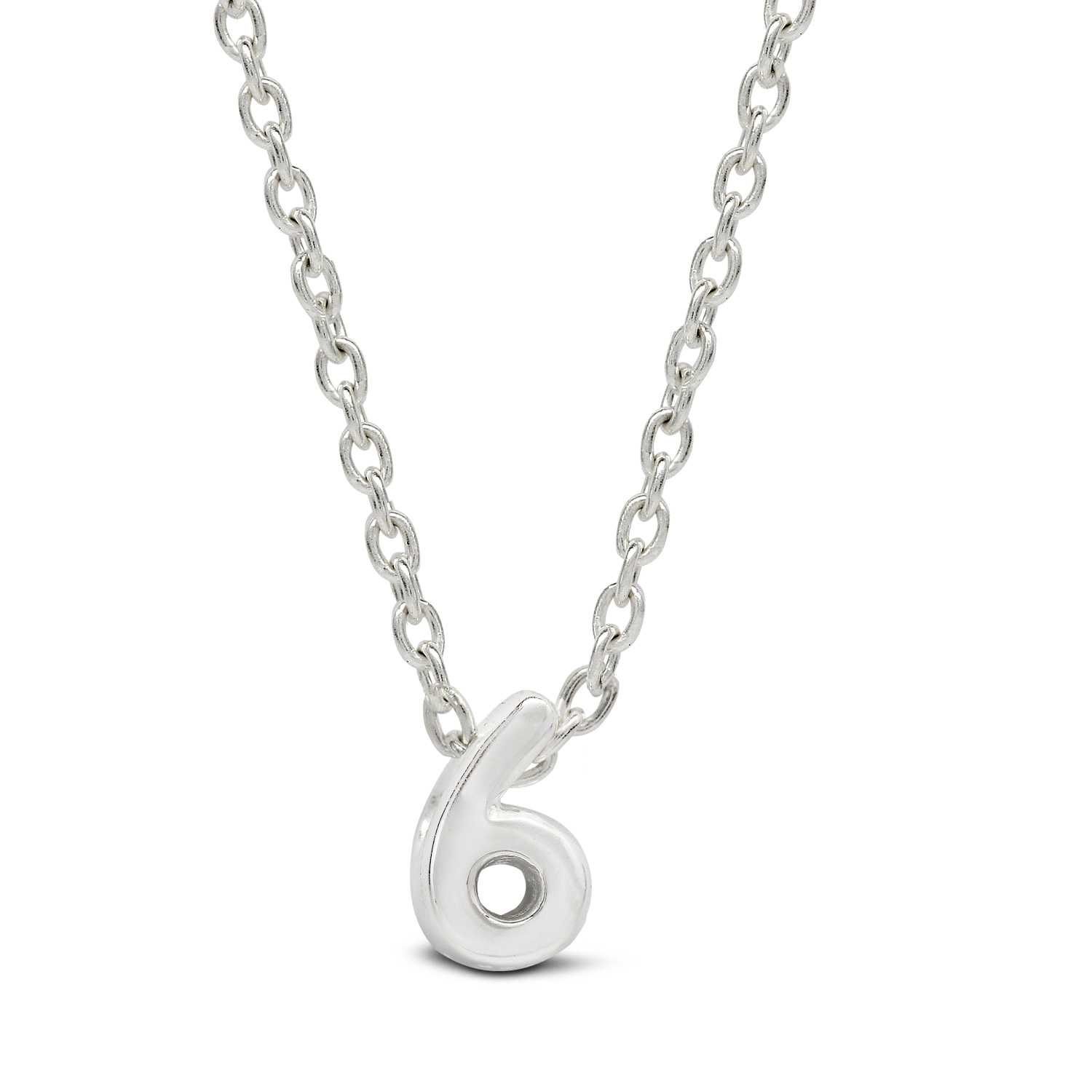 Arabic Numeral Pendant 6