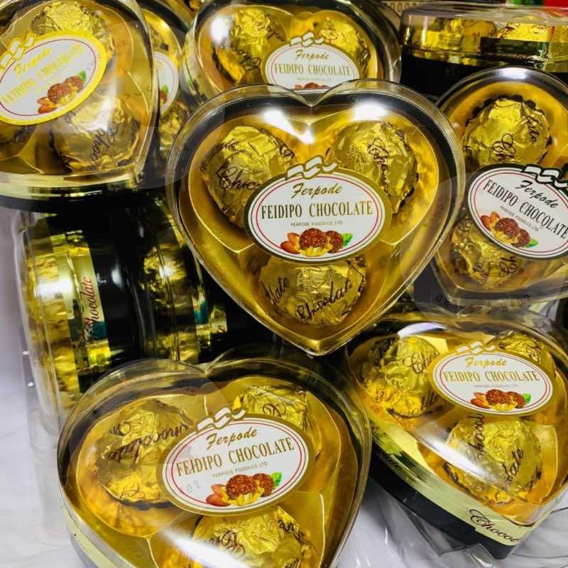 Feidipo chocolate ช็อคโกแลตแพ็คเกจสุดหรู รูปหัวใจ น่ารัก (3 กล่อง 139 บาท )