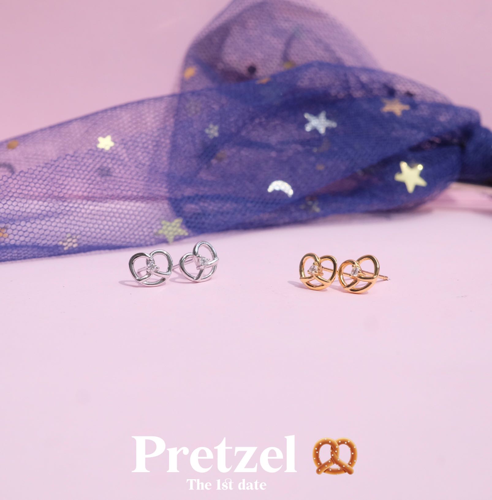 ต่างหูรุ่นpretzel🥨-ส่งฟรี(s925)