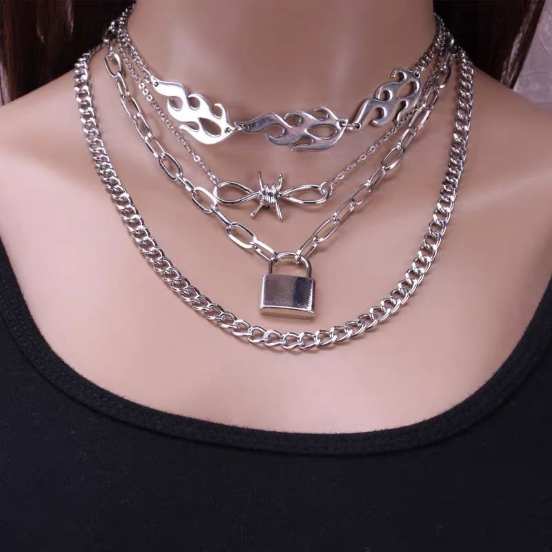 พร้อมส่ง🖤สร้อยแม่กุญแจ