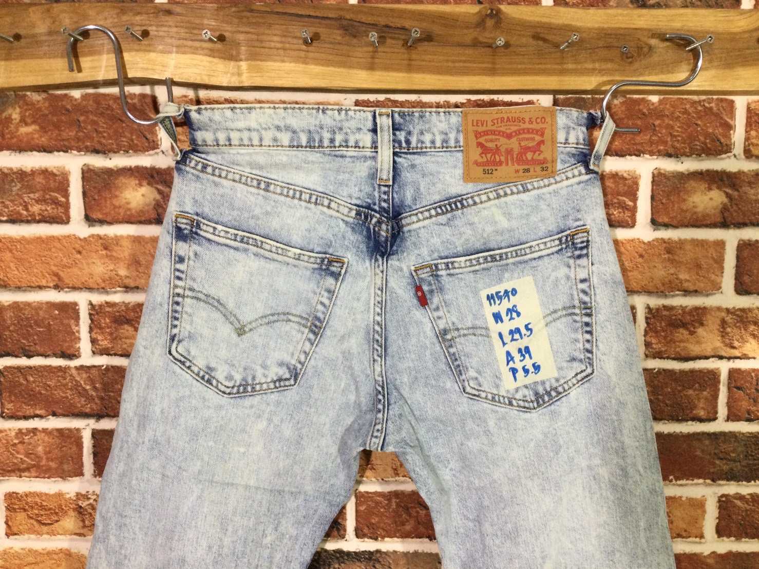 รหัส11570 Levi's512R (ผ้ายืด) (DS)  Made in Pakistan เอว28