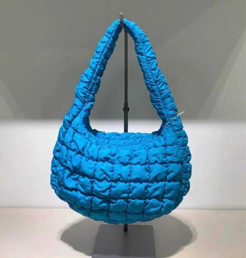 COS Quilted Mini Bag Turquoise | LINE SHOPPING