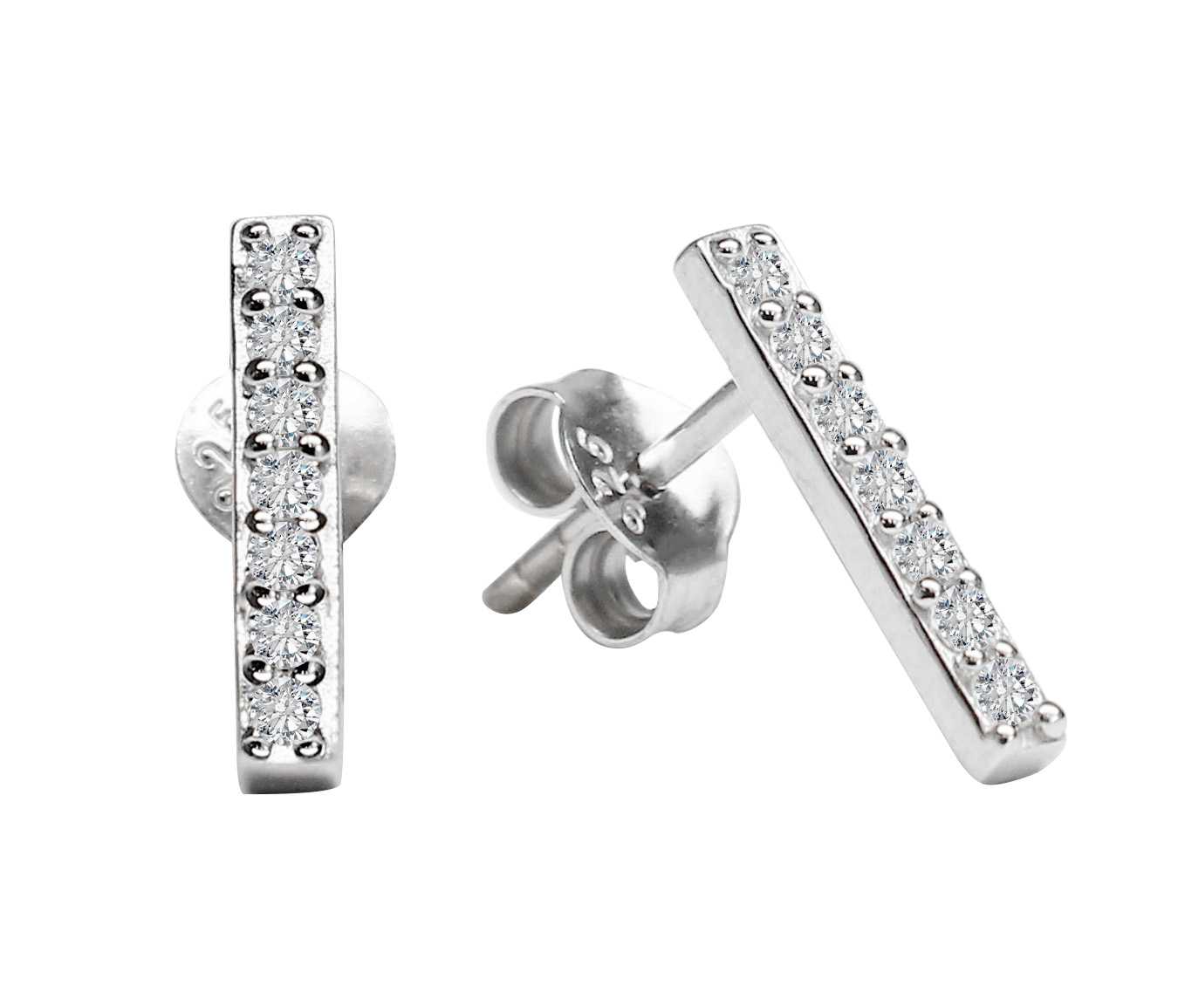T-Bar Earrings CZ