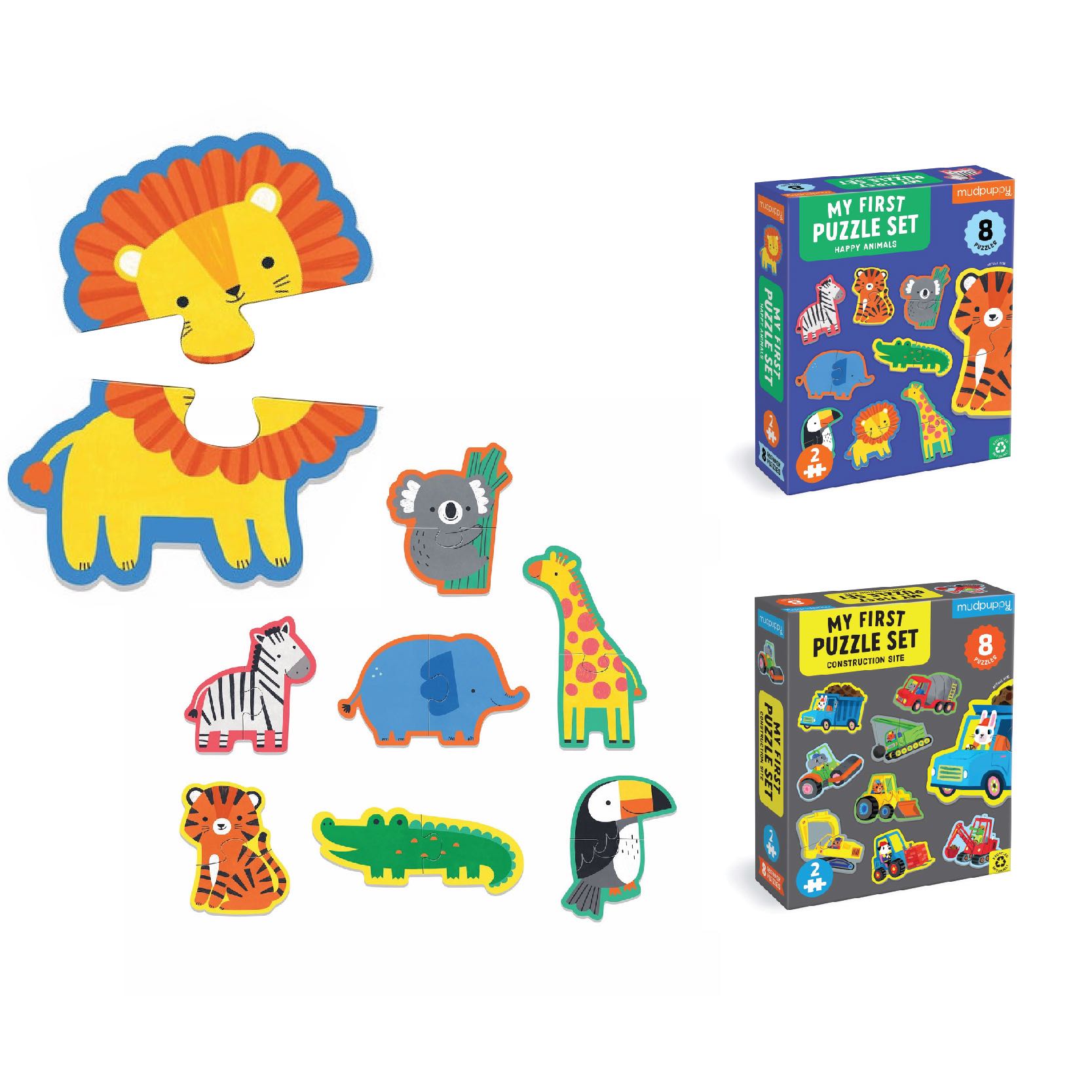 My First Puzzles Set ลาย Happy Animals และ Construction Site