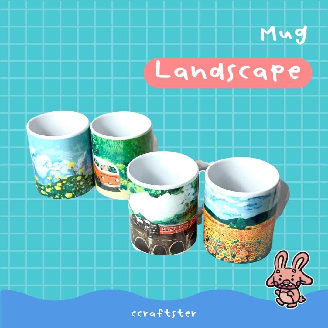 ccraftster - landscape mug แก้วเซรามิค 11 oz