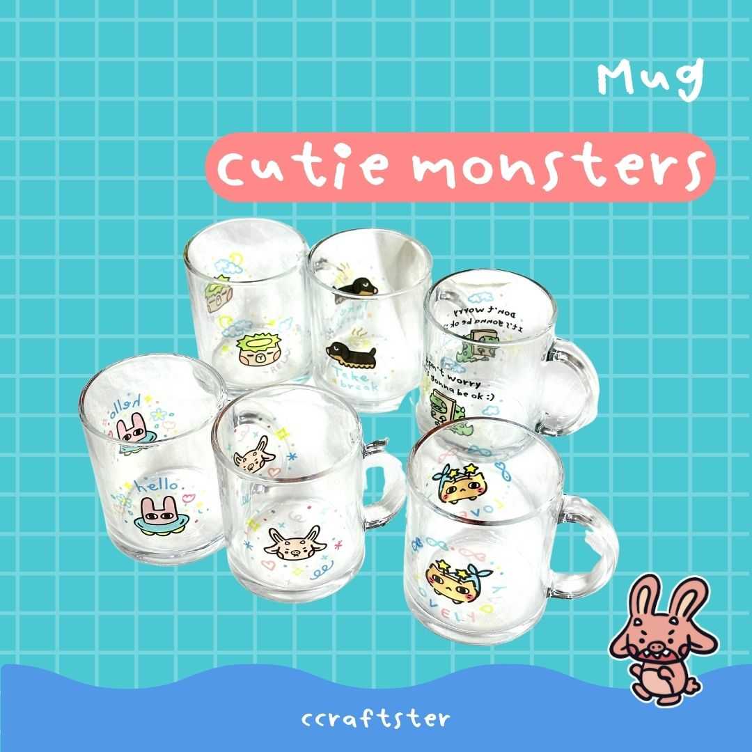 ccraftster - mug 11oz แก้วใสสกรีน 2 ด้าน
