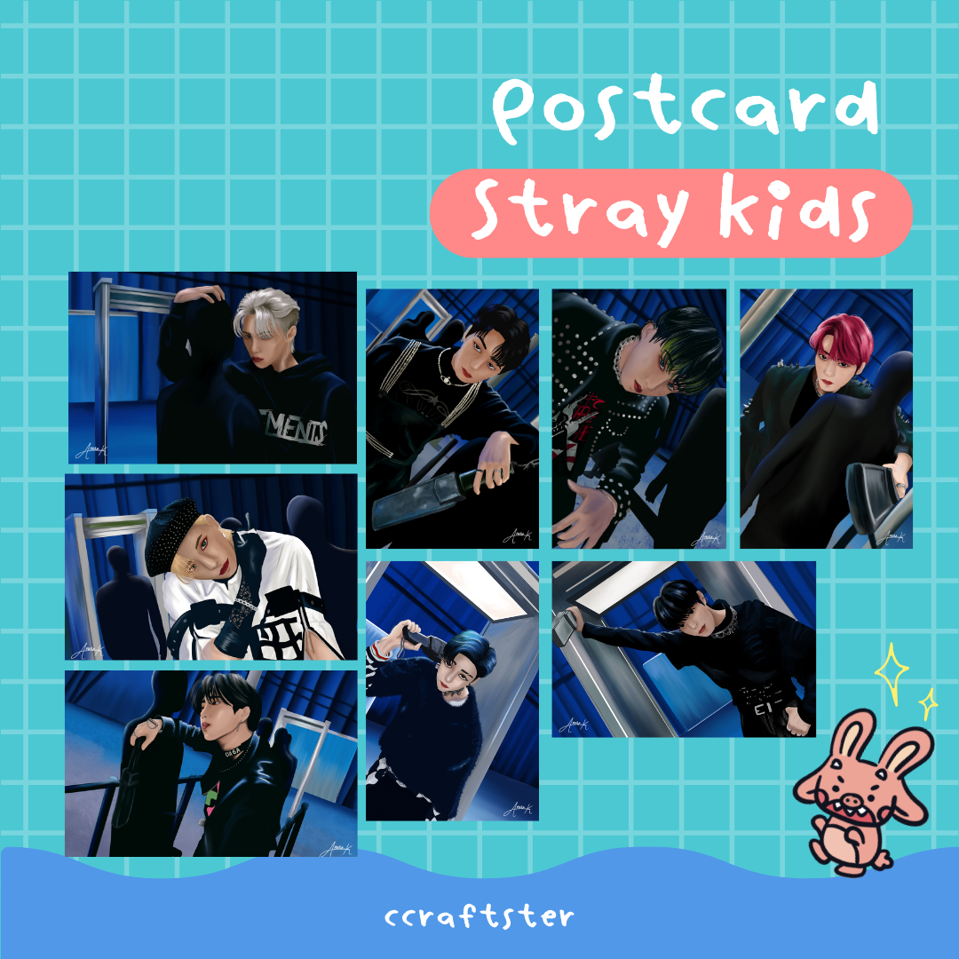 ccraftster - fan-art SKZ stray kids postcard