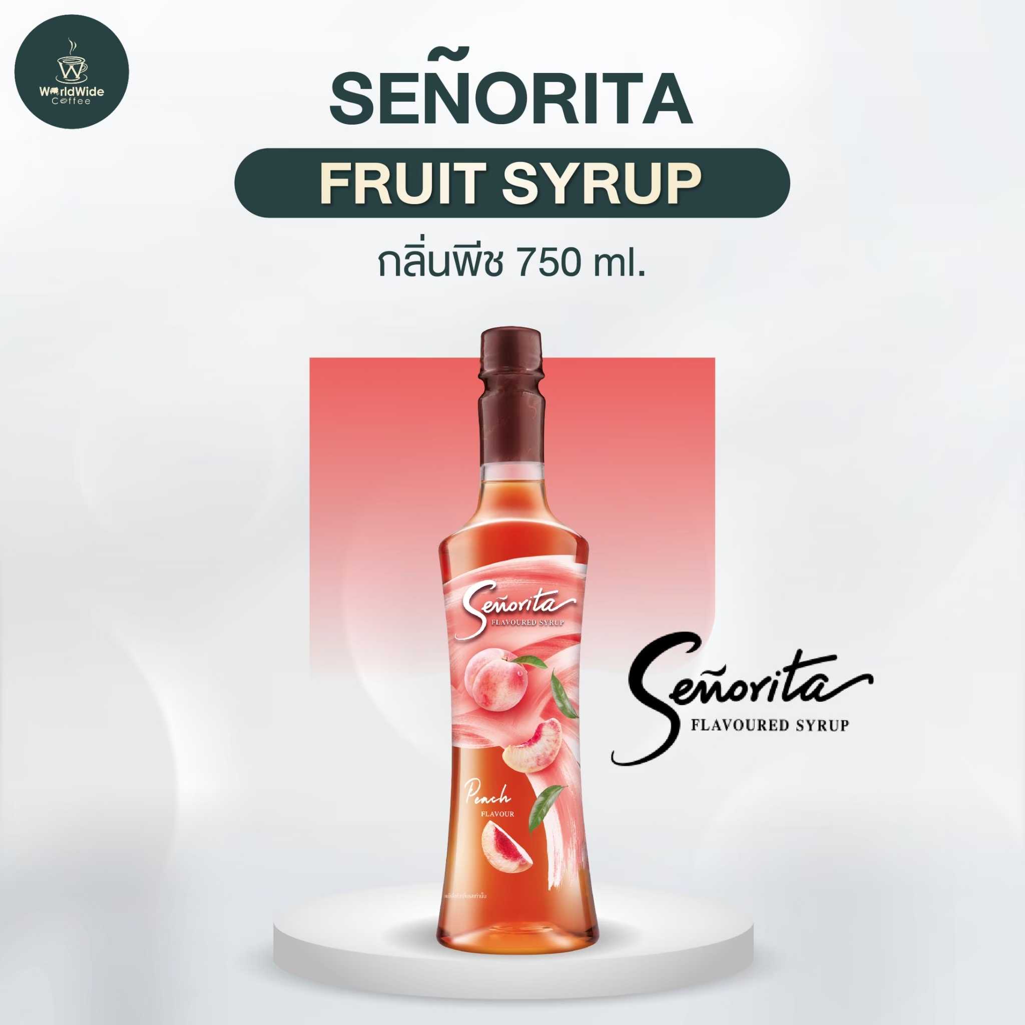 Senorita ไซรัป พีช 750ml.