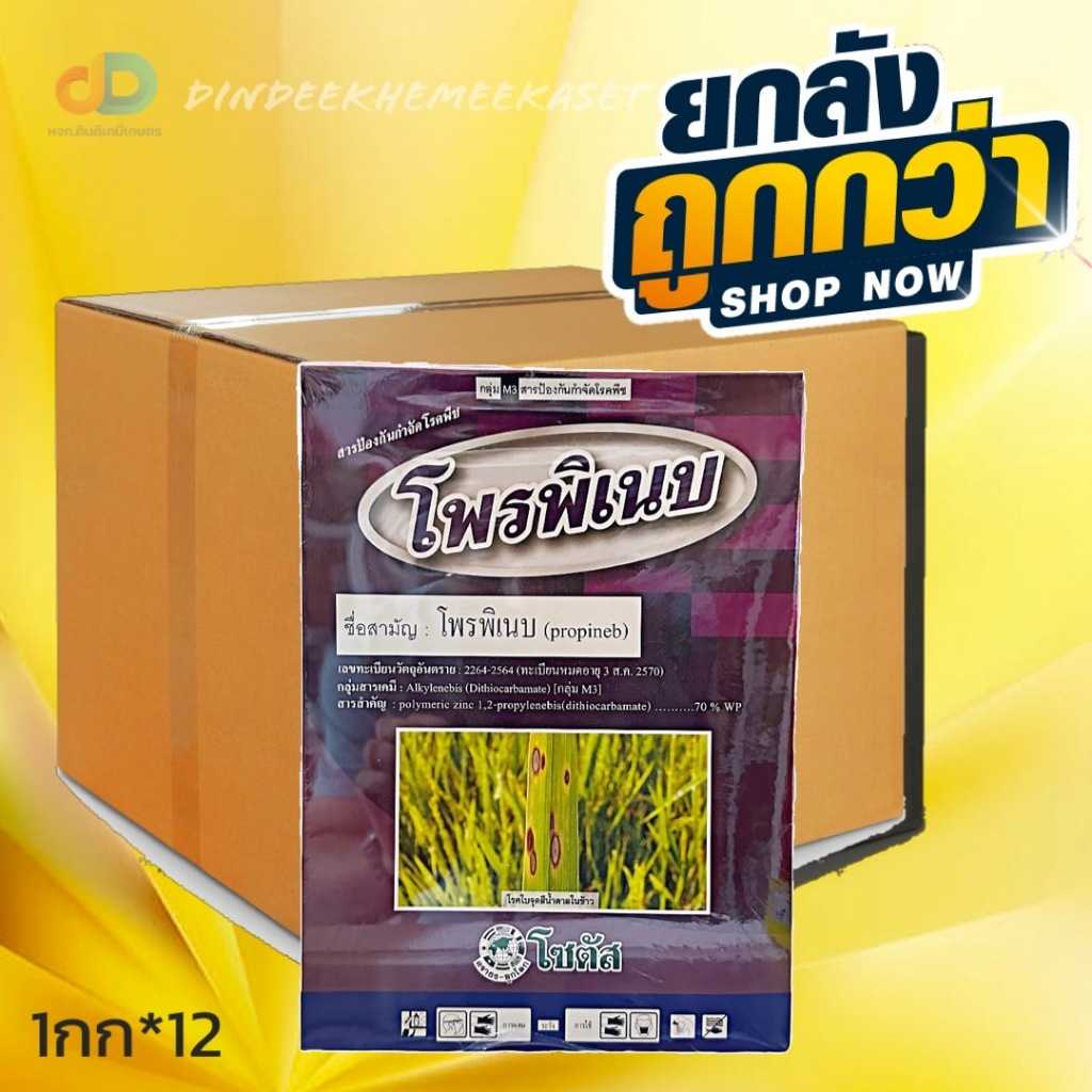(ยกลัง12) โพรพิเนบ ป้องกันกำจัดโรคพืชได้อย่างกว้างขวาง 1กิโลกรัม โรคใบจุดสีน้ำตาล