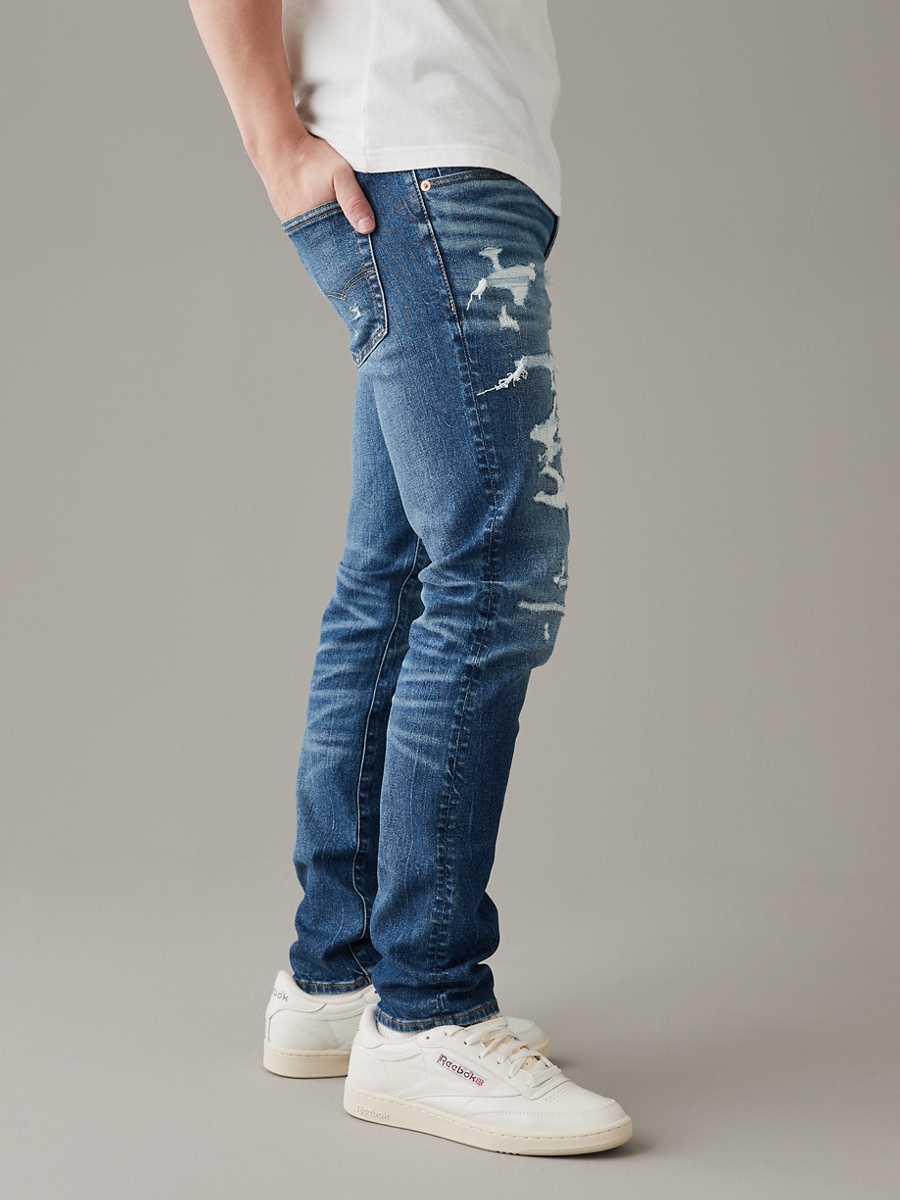 กางเกงยีนส์ ผู้ชาย MEDIUM MENDED SKINNY FIT ( 011-6659-445 )