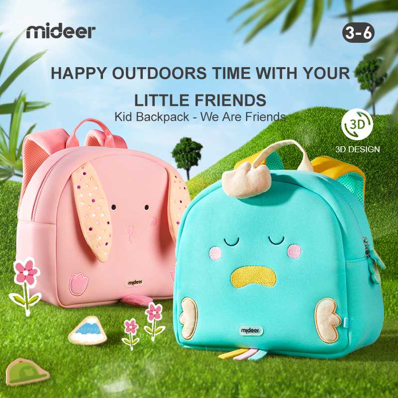 Mideer มิเดียร์ We Are Friends Kids Backpack กระเป๋าแคมป์ปิ้งรูปสัตว์สำหรับตัวน้อย