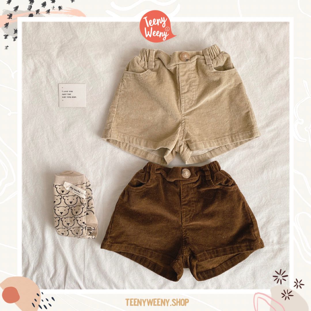 Teenyweeny.shop - กางเกงขาสั้นลูกฟูก Corduroy shorts