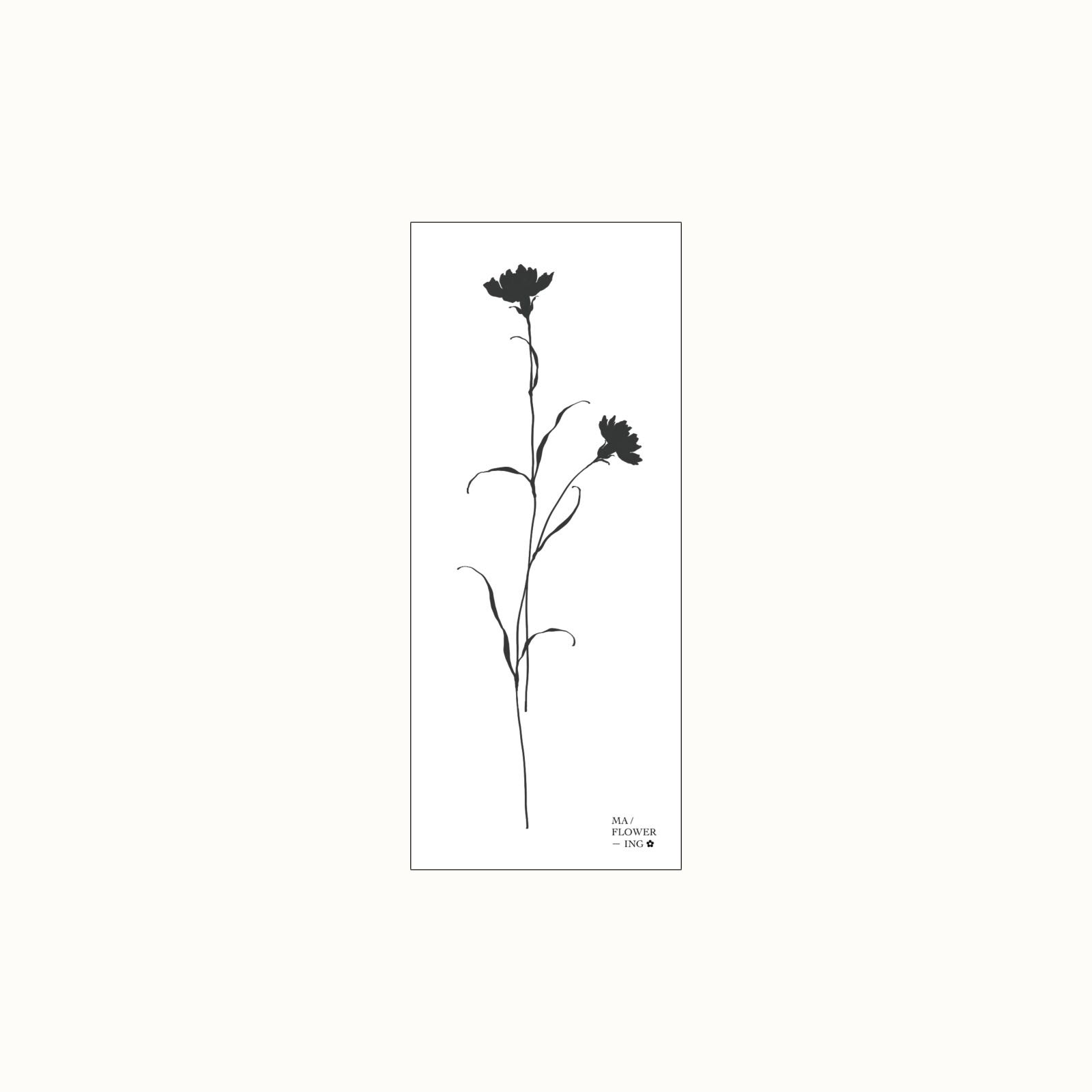 TATTOO — Silhouette of Carnation 