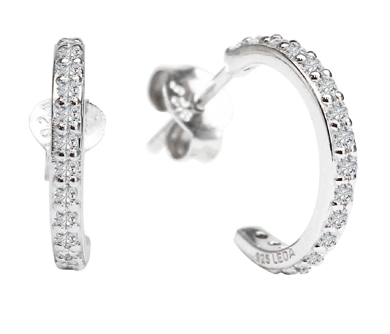 Hoop With CZ Earrings 01