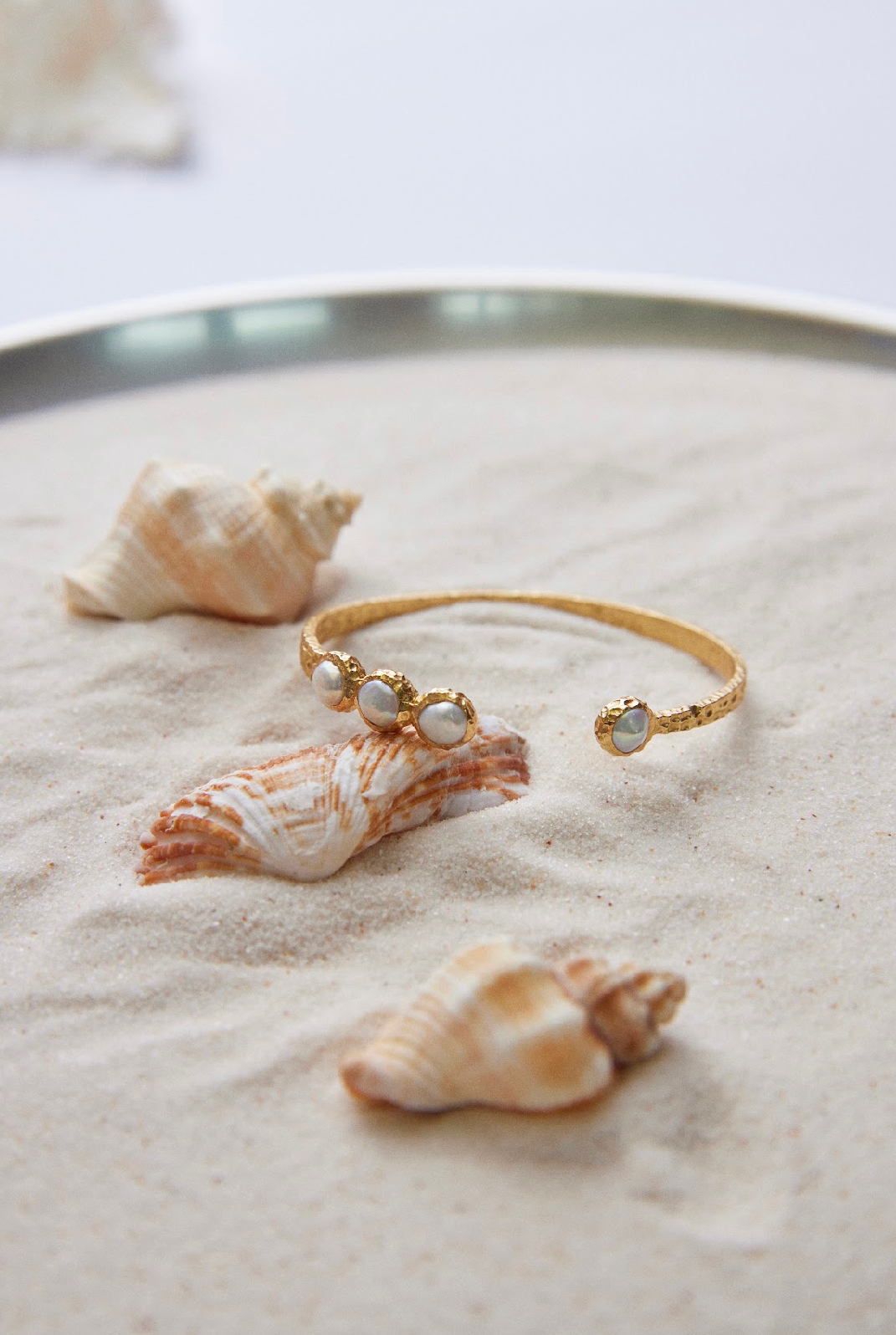 Keshi pearl handmade bangle freesize
