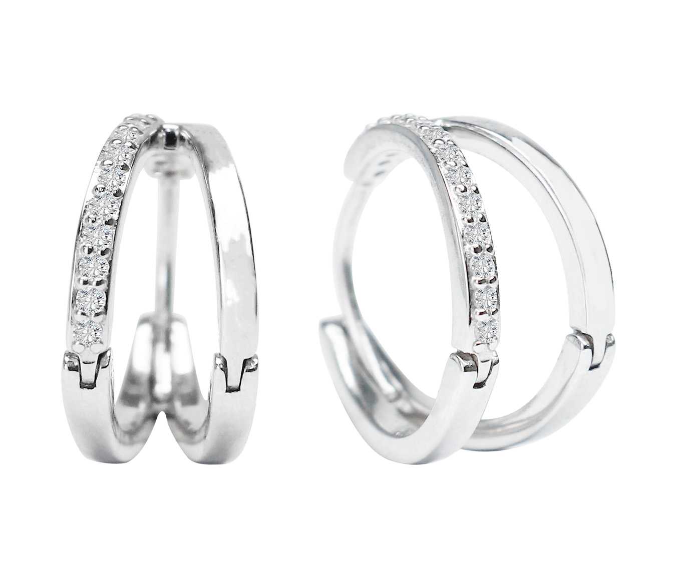 Two Row Huggie Hoops 02