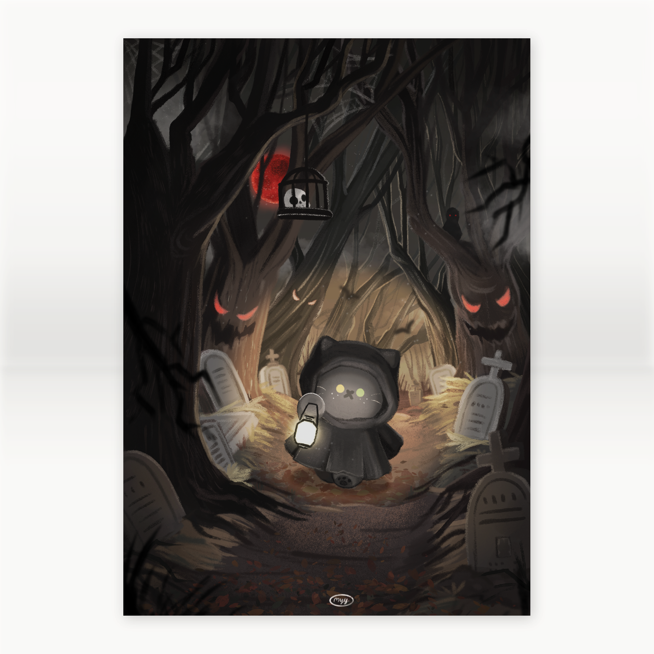 Postcard 4x6 inch | blood moon