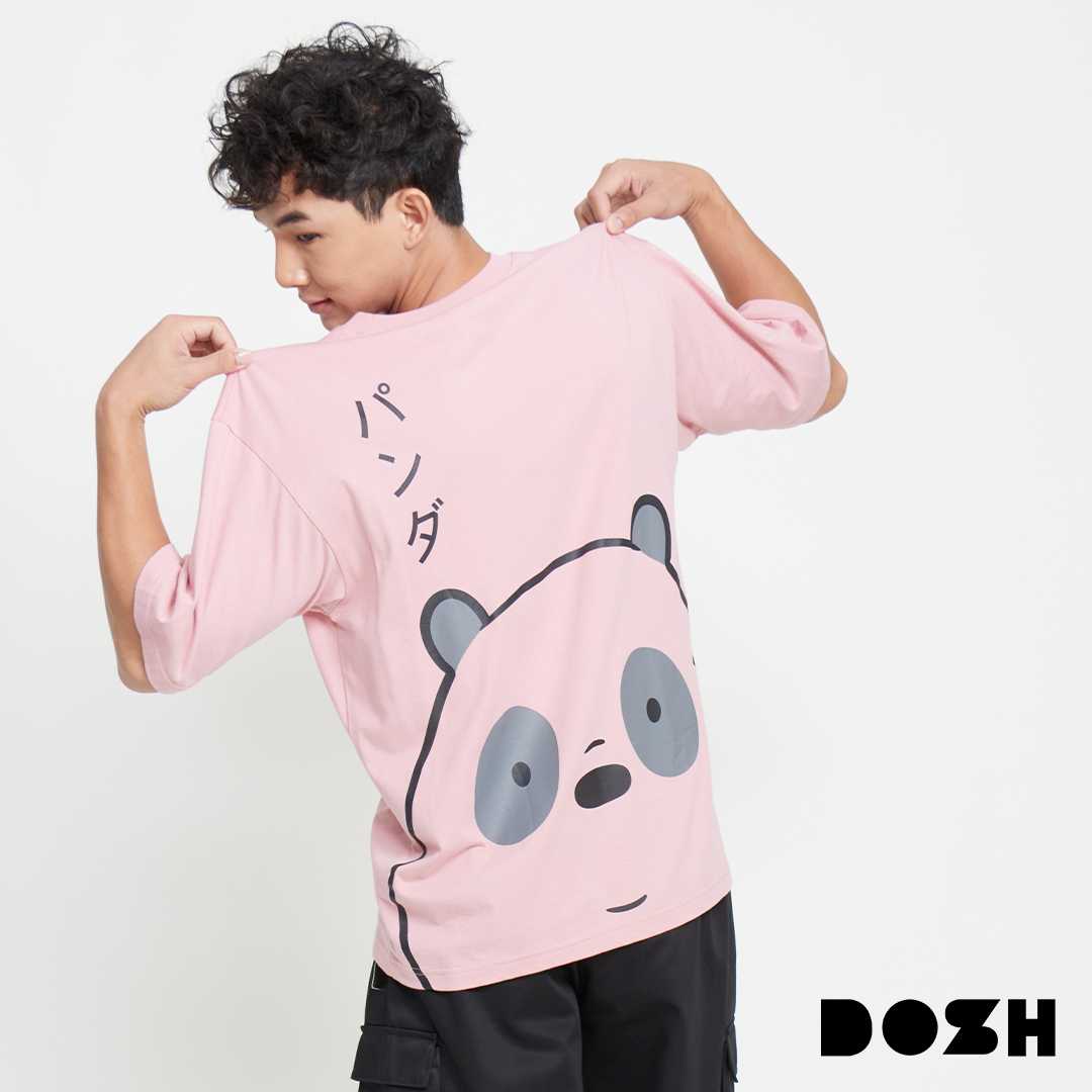 DOSH OVERSIZED SHORT SLEEVE T-SHIRTS WE BARE BEARS เสื้อยืดโอเวอร์ไซส์ DBBMT5050-PI