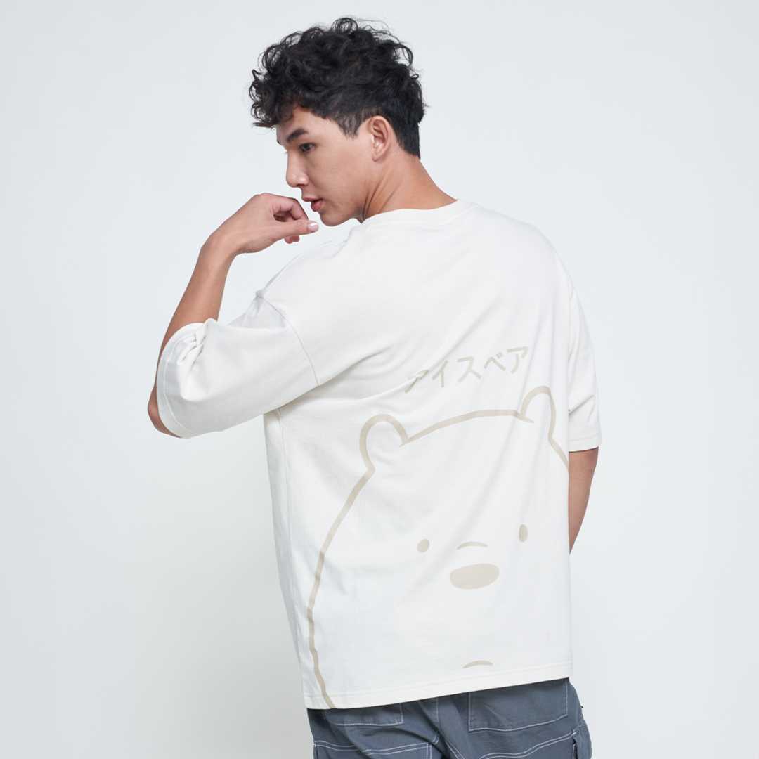 DOSH OVERSIZED SHORT SLEEVE T-SHIRTS WE BARE BEARS เสื้อยืดโอเวอร์ไซส์ DBBMT5051-LG