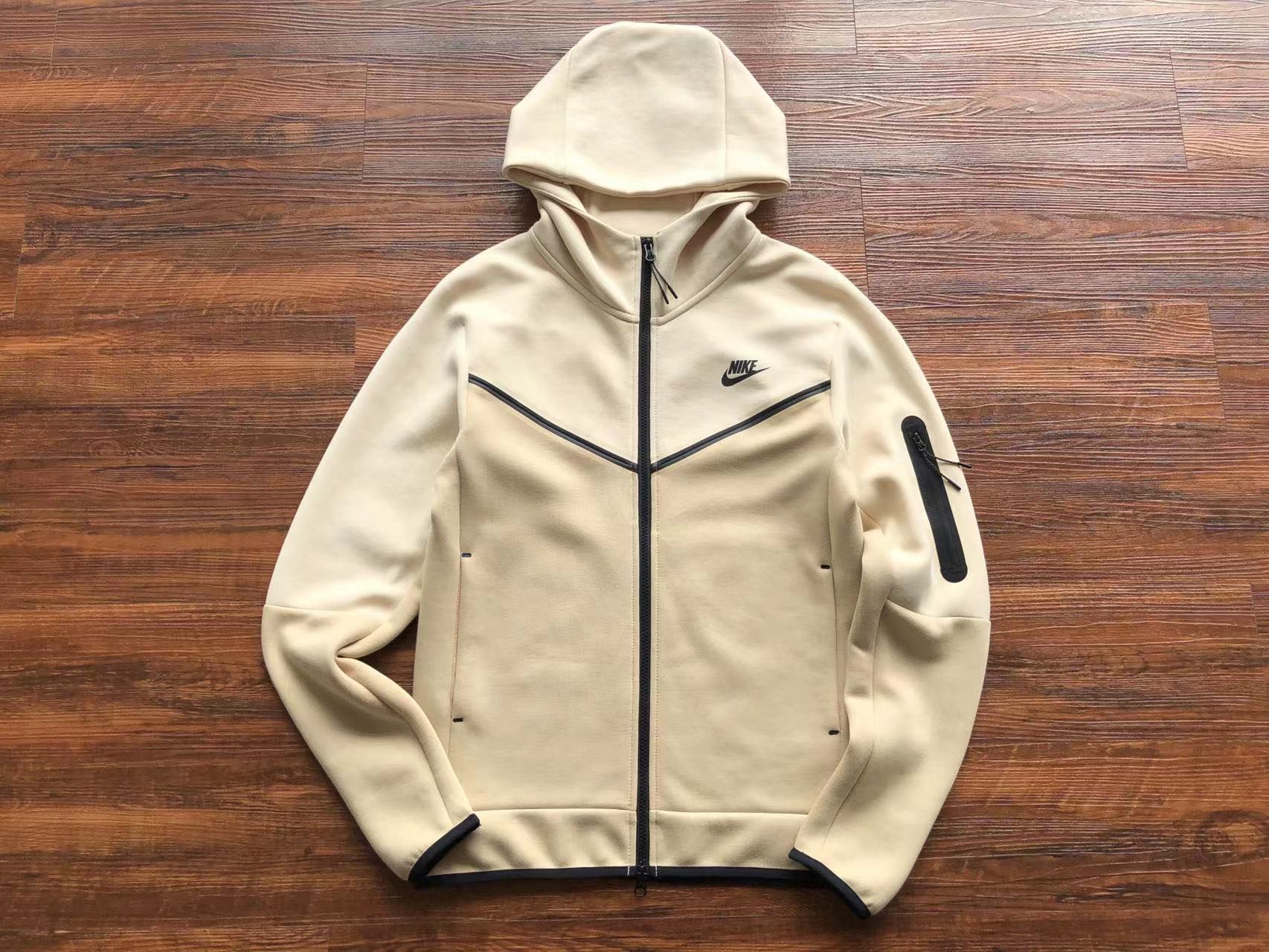 Nike Tech Fleece Full-Zip Hoodie Beach Brown/Black