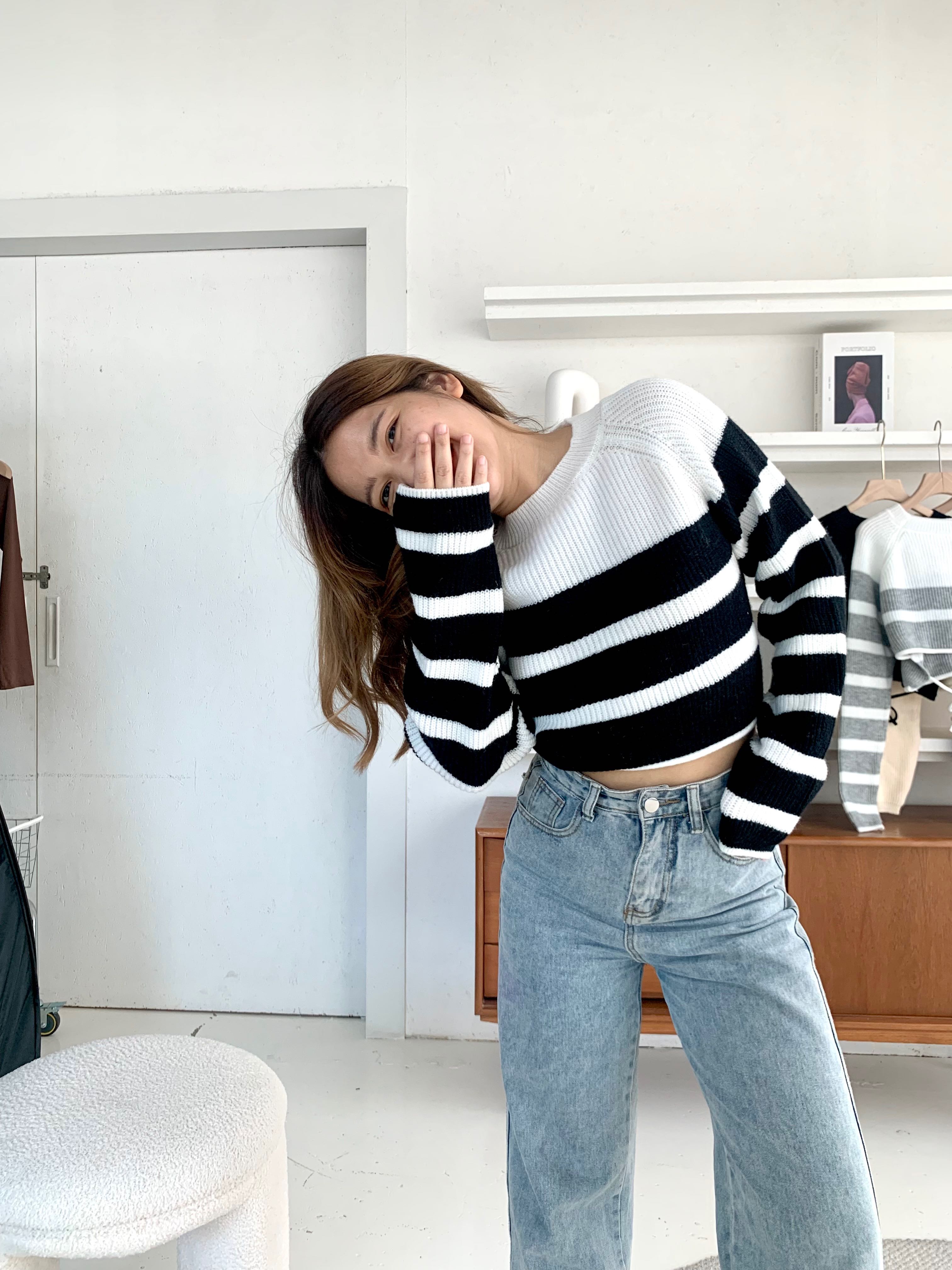 HOF - Youra stripe blouse #M221 📌สินค้าพร้อมส่งจากไทย