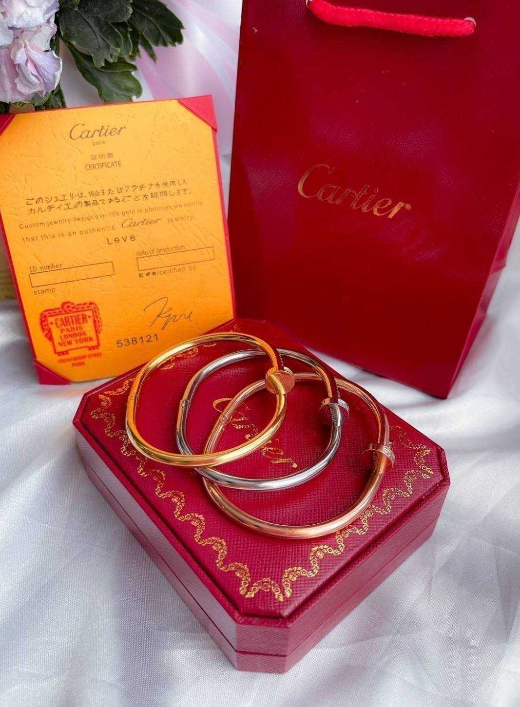 🤟กำไล Cartier ตะปู งานเลเซอร์แบรนด์เกรดแพง