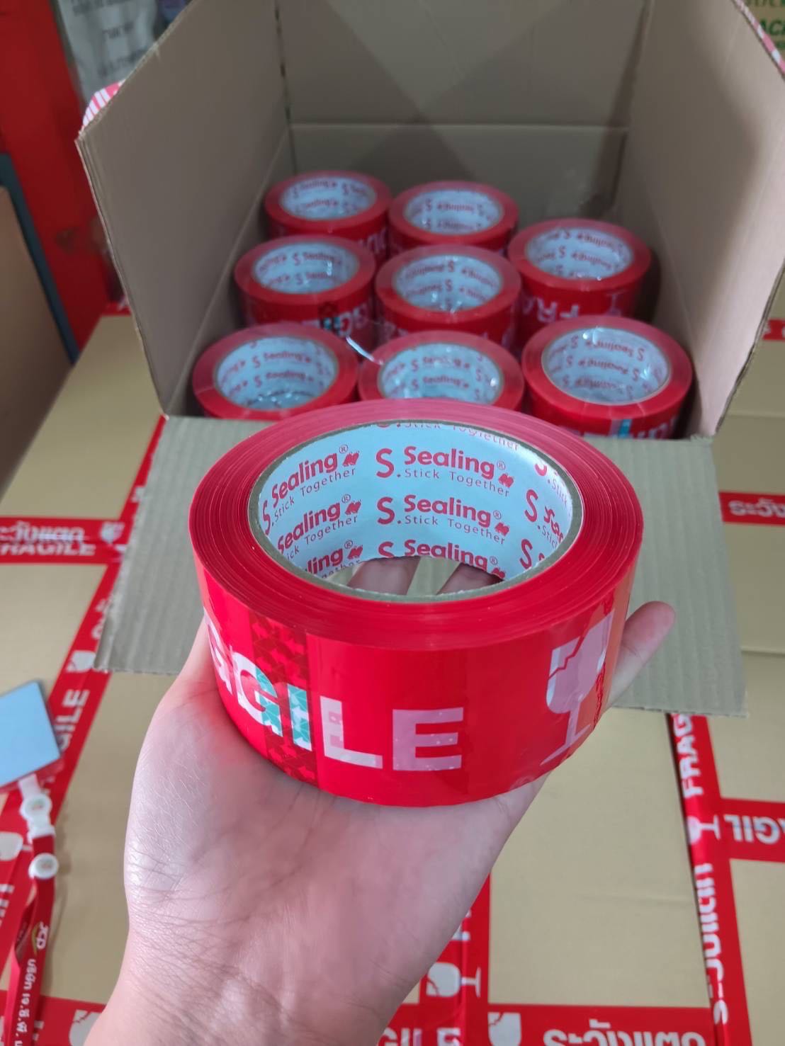 เทปปิดกล่องระวังแตก 2นิ้ว(48mm.) ยาว100 หลา