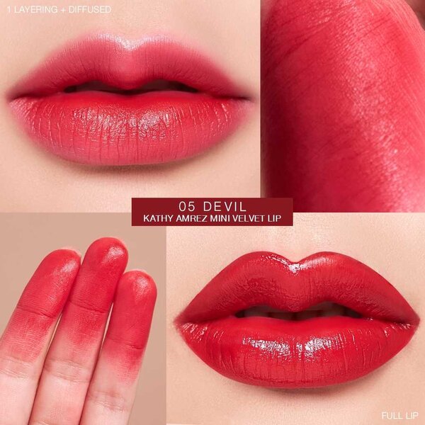 Kathy Amrez Mini Velvet Lip #05 Devil 1.5 g