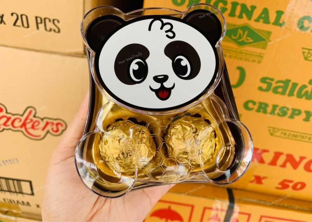 🐼 ช็อคแพนด้า 3 ชิ้น ช็อคเข้มข้น  ช็อคโกแลต Cindy Panda 1 กล่อง 3 ชิ้น