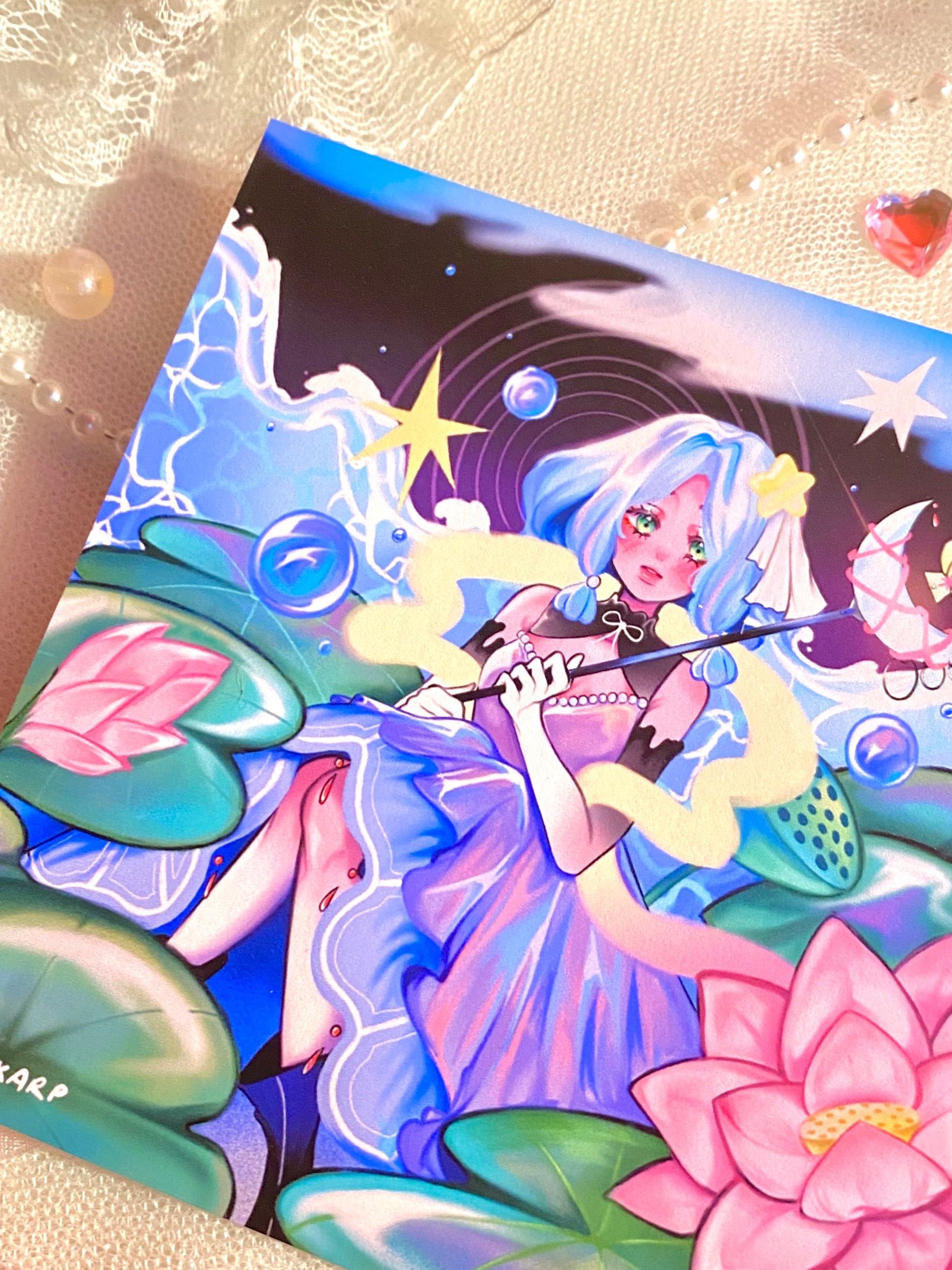 Postcard lotus fairy