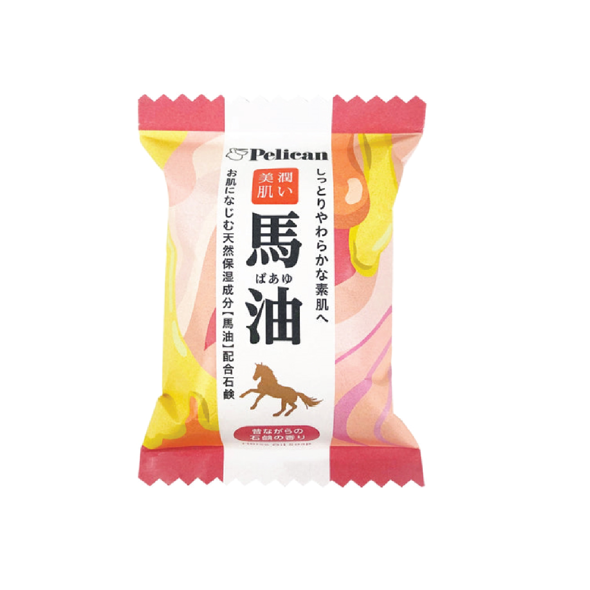 PELICAN HORSE OIL SOAP (80 g) / สบู่ทำความสะอาดผิวกาย เพิ่มความชุ่มชื้นให้แก่ผิว