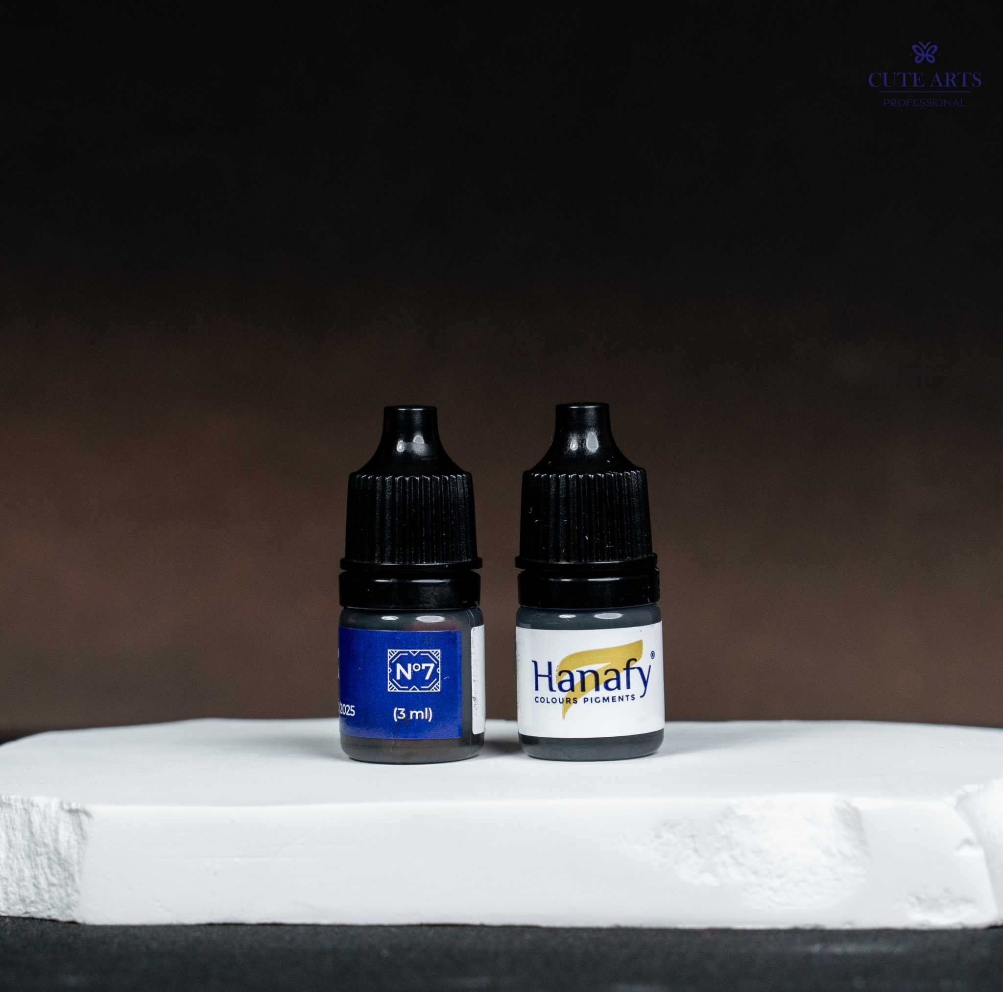 สีสักขอบตา N.7 Deep Black 3ml. สีสักรัสเซีย Hanafy พร้อมส่ง สีดำ ไม่เพี๊ยนหลังลอก ไม่เขียว