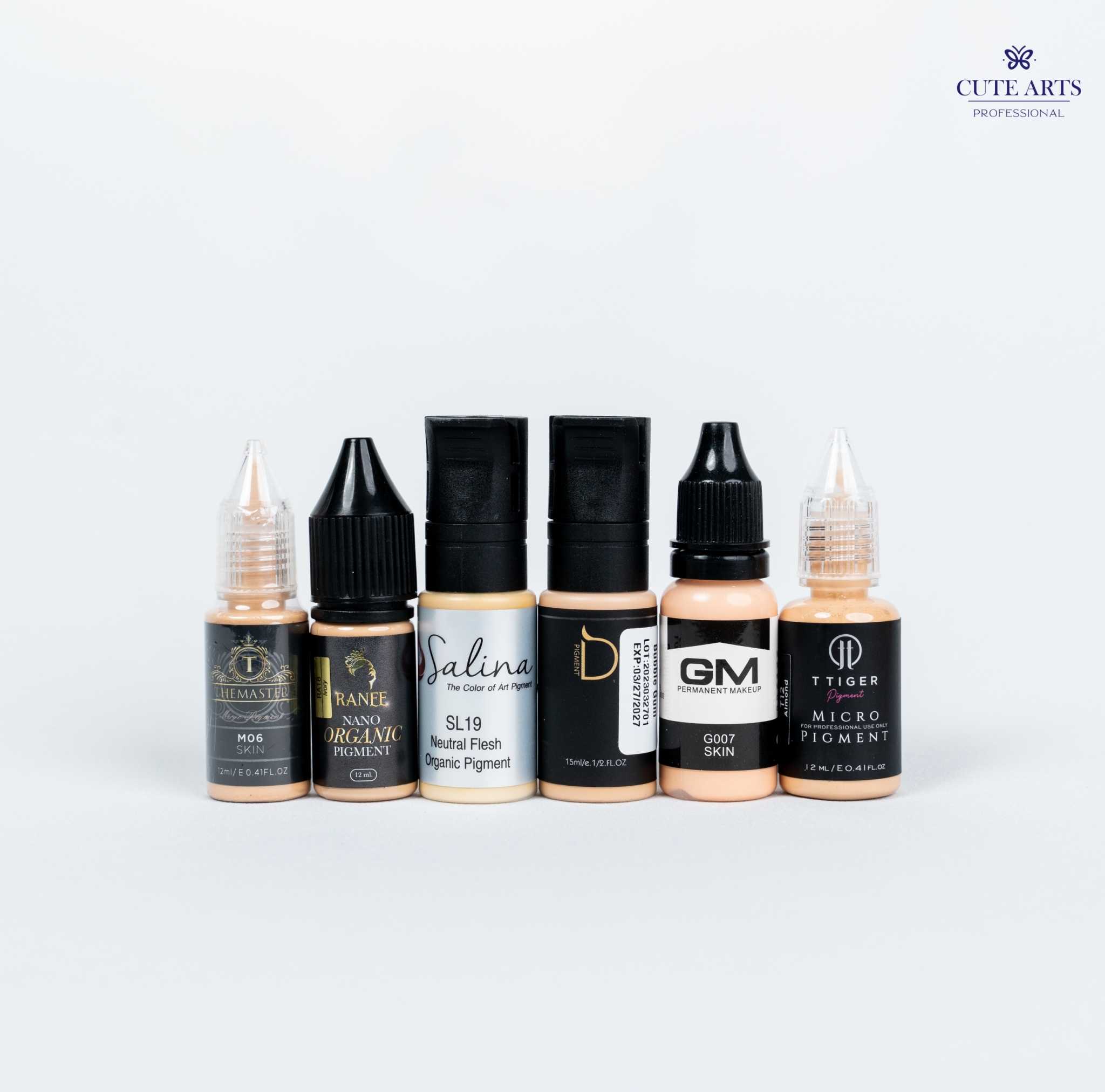 สีสกิน สีสักกลบ สีลบคิ้ว สีสักปาก สีเนื้อ สีสักคิ้ว Salina GM Ranee Tmaster Dpigment Ttiger พร้อมส่ง