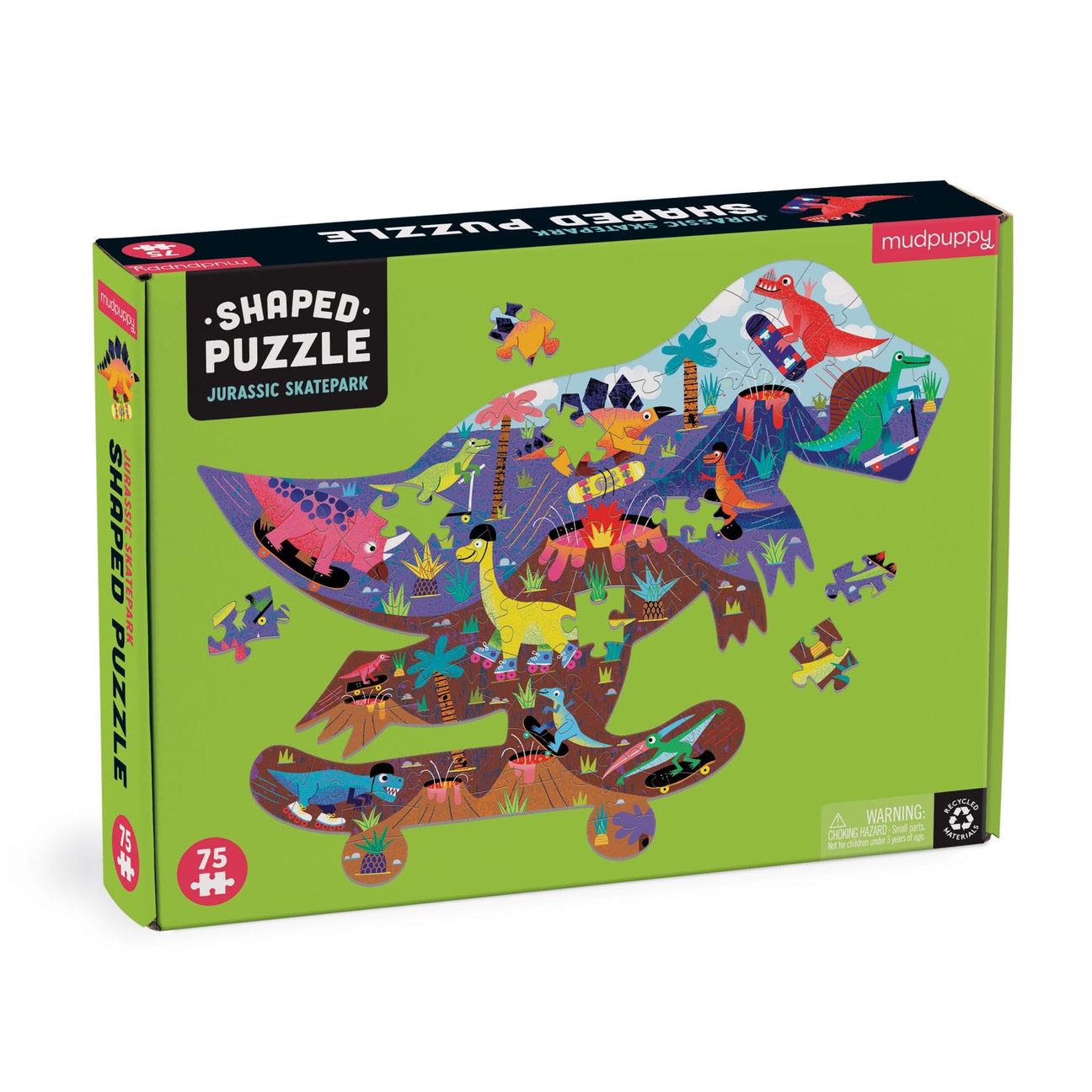 75 Piece Shaped Scene Puzzle ลาย Jurassic Skatepark