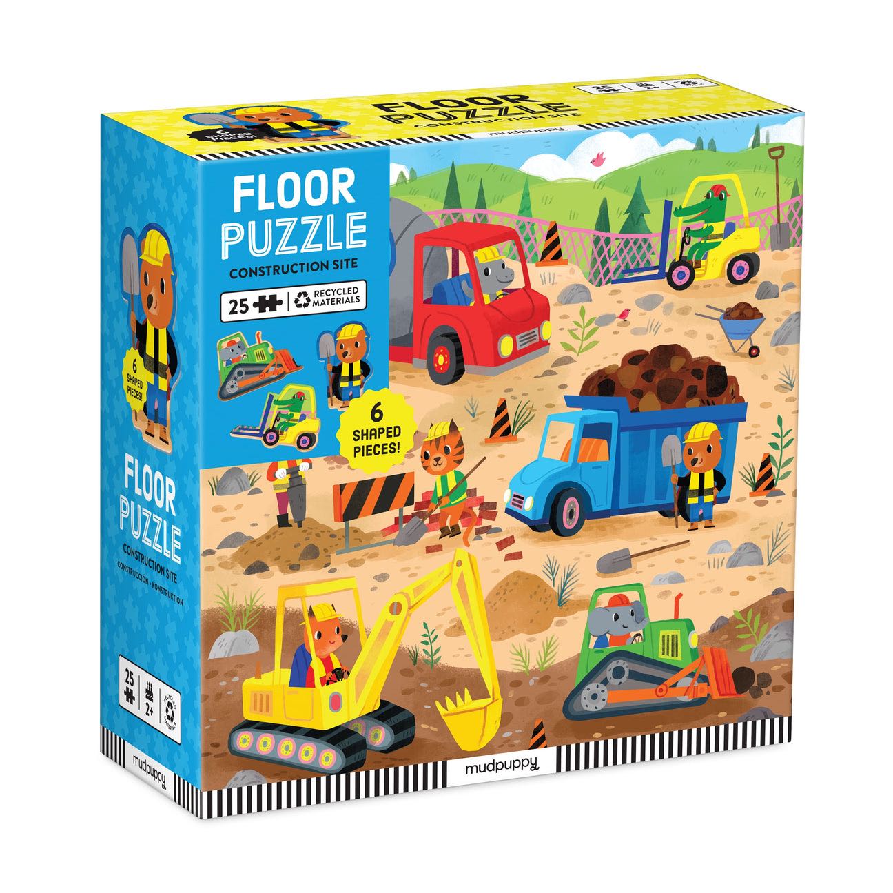 Floor Puzzle ลาย Construction Site จิ๊กซอว์ชิ้นใหญ่ แบบ oversize  25 ชิ้น