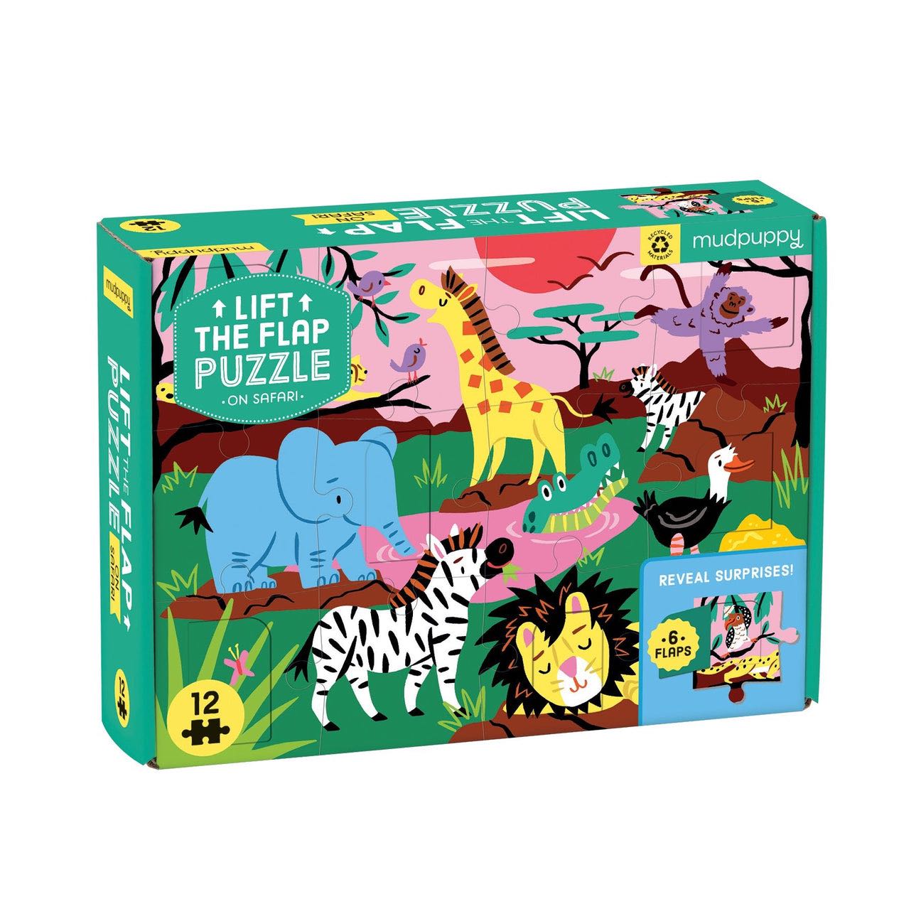 Lift the Flap Puzzle  ลาย On Safari นำเข้าจากอเมริกา🇱🇷