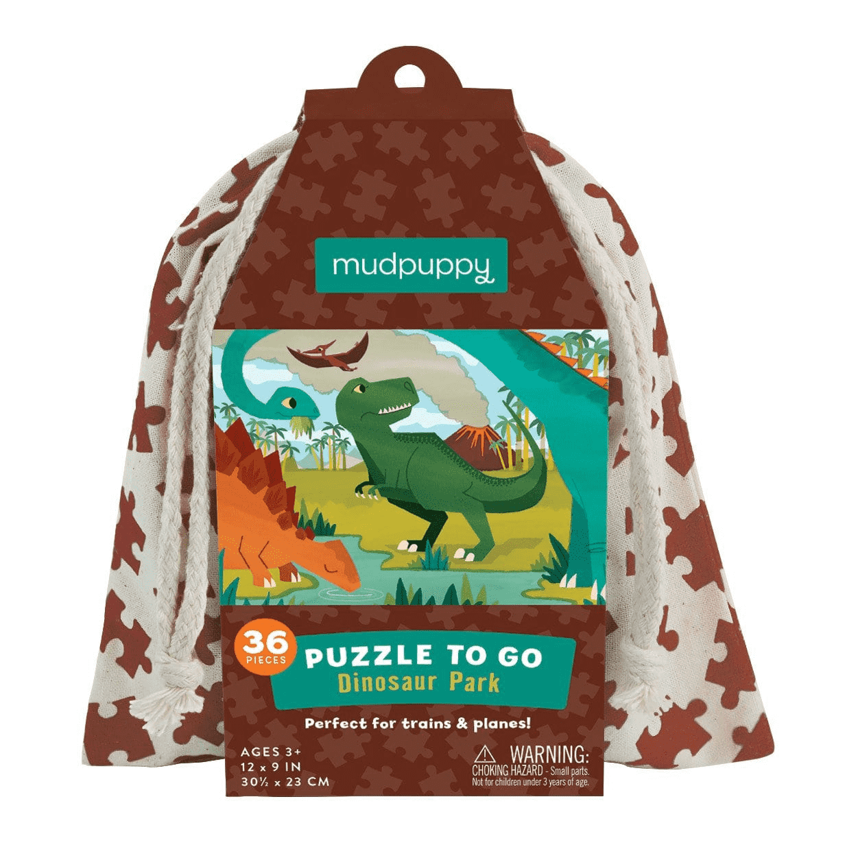 จิ๊กซอว์ถุงผ้าแบบพกพา ลายDinosaur Park
