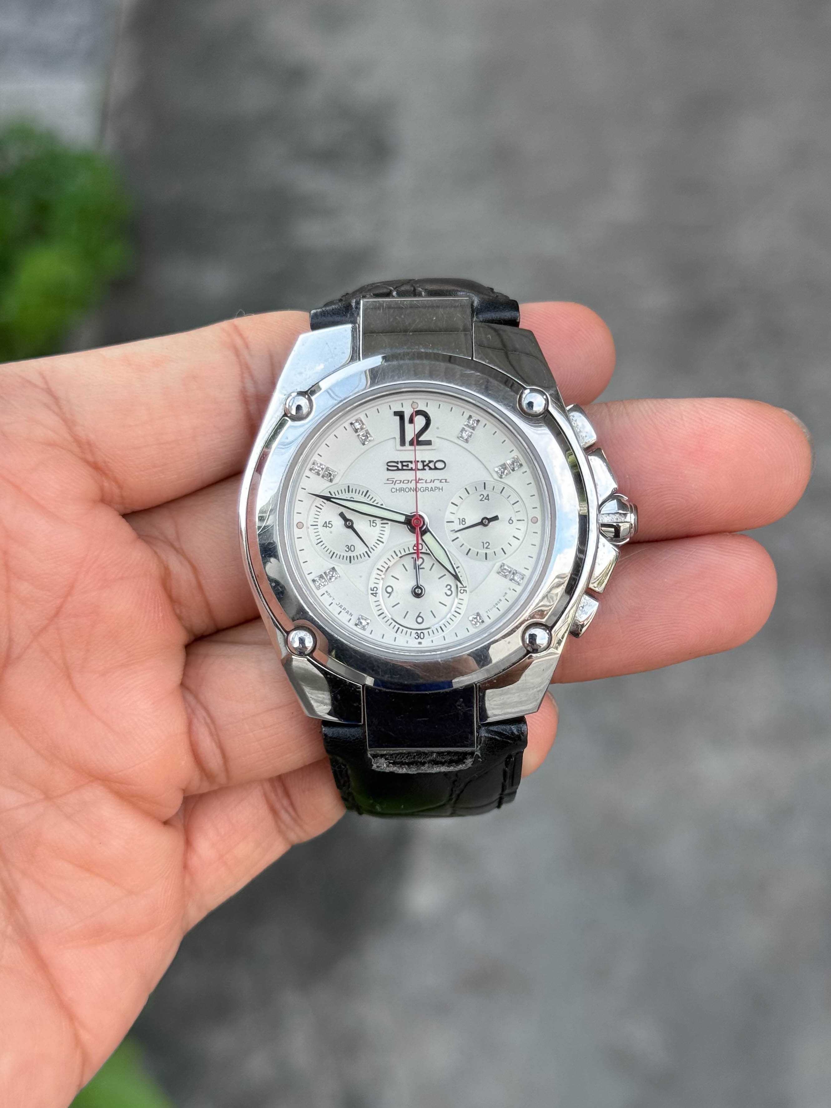 Seiko Sportura Chronograph Diamond King Size