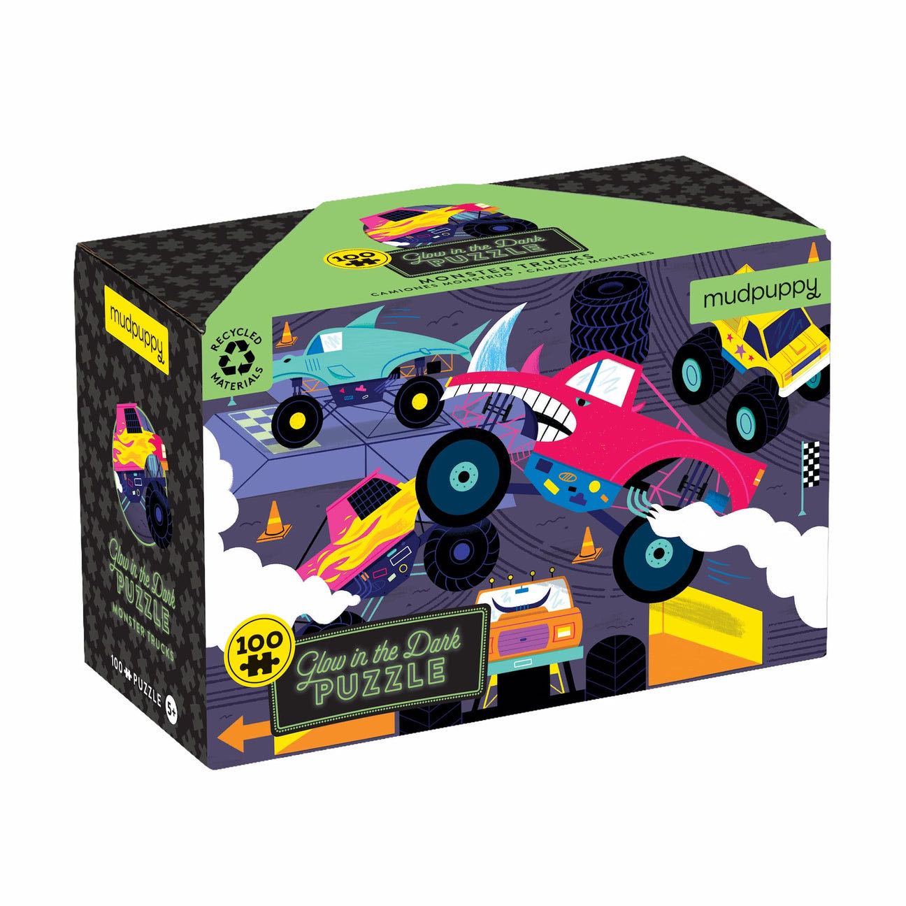จิ๊กซอว์เรืองแสง Glow in the dark puzzle 100 ชิ้น ลาย Monster Truck