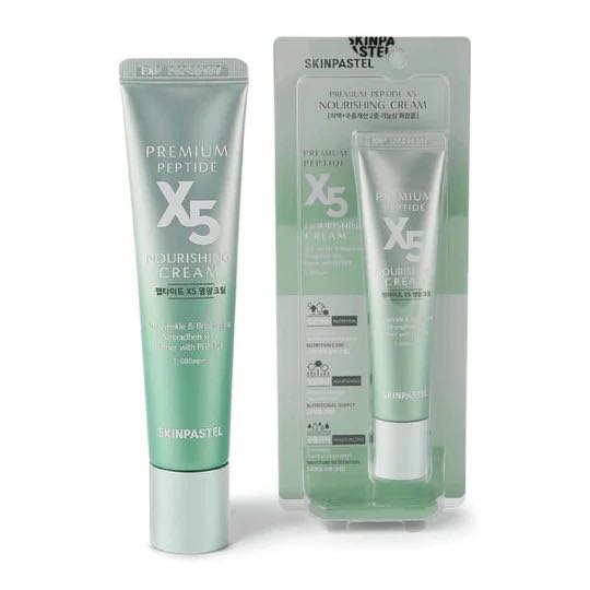 Skinpastel Premium Peptide X5 Nourishing Cream 30ml. (หลอดสีเขียว)