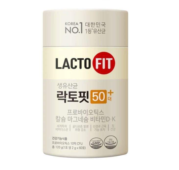 Lacto-Fit Probiotics Senior 50+ โปรไบโอติกสำหรับผู้สูงอายุเสริมสร้างกระดูก