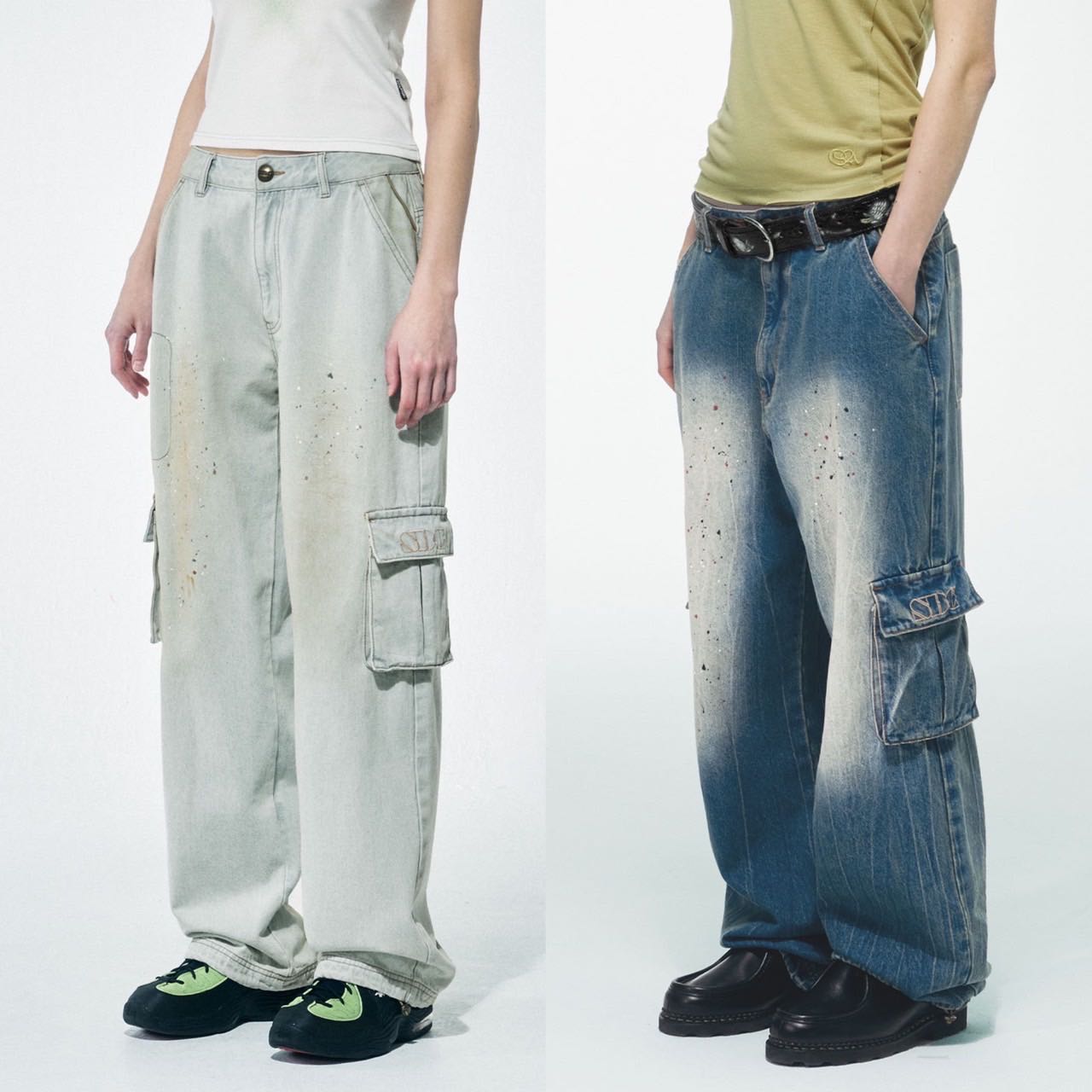 /พร้อมส่ง/ SCULPTOR ACID CARGO JOGGER PANTS