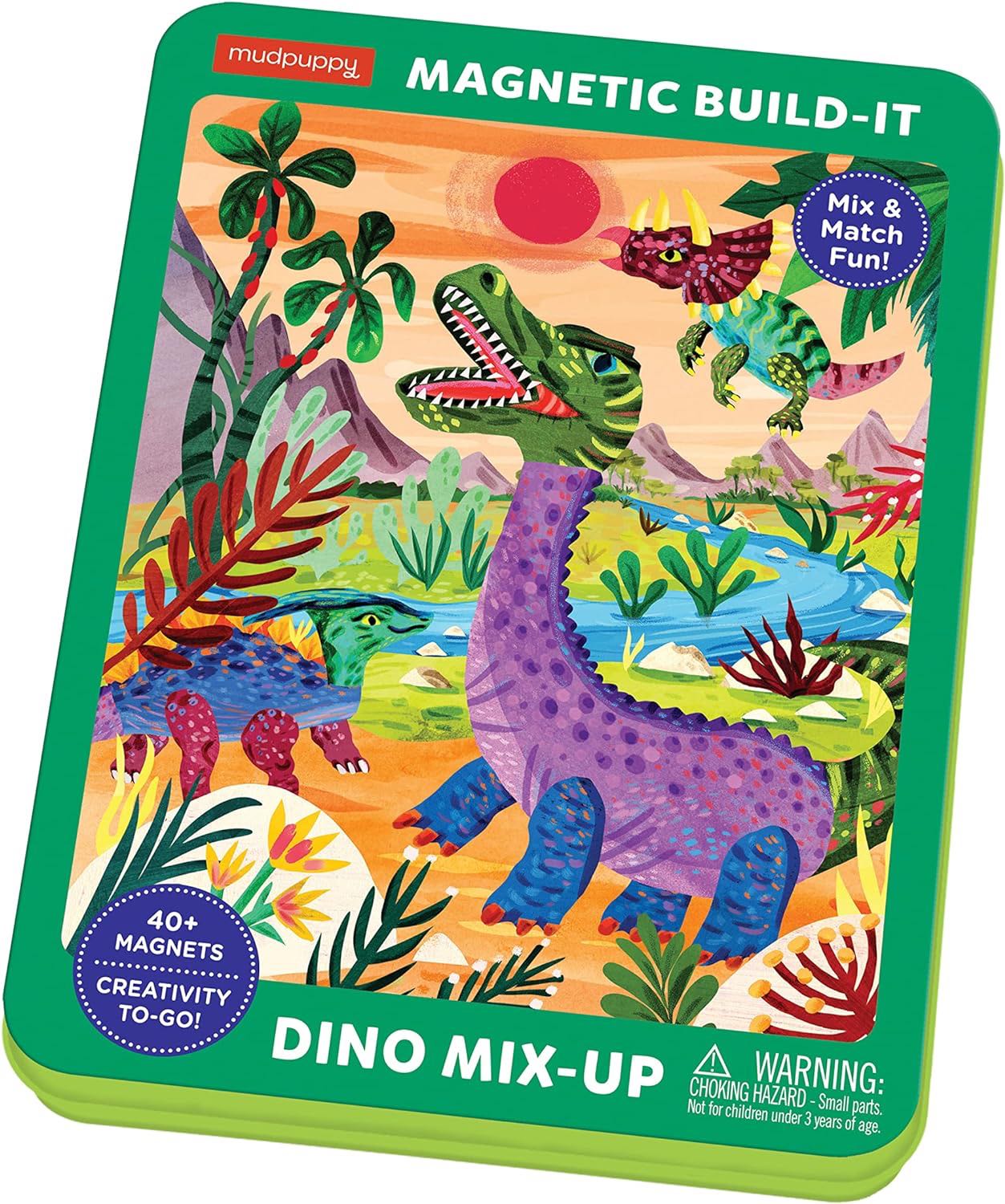 ชุดกล่องแม่เหล็กแบบพกพา ลาย Dino Mix-up