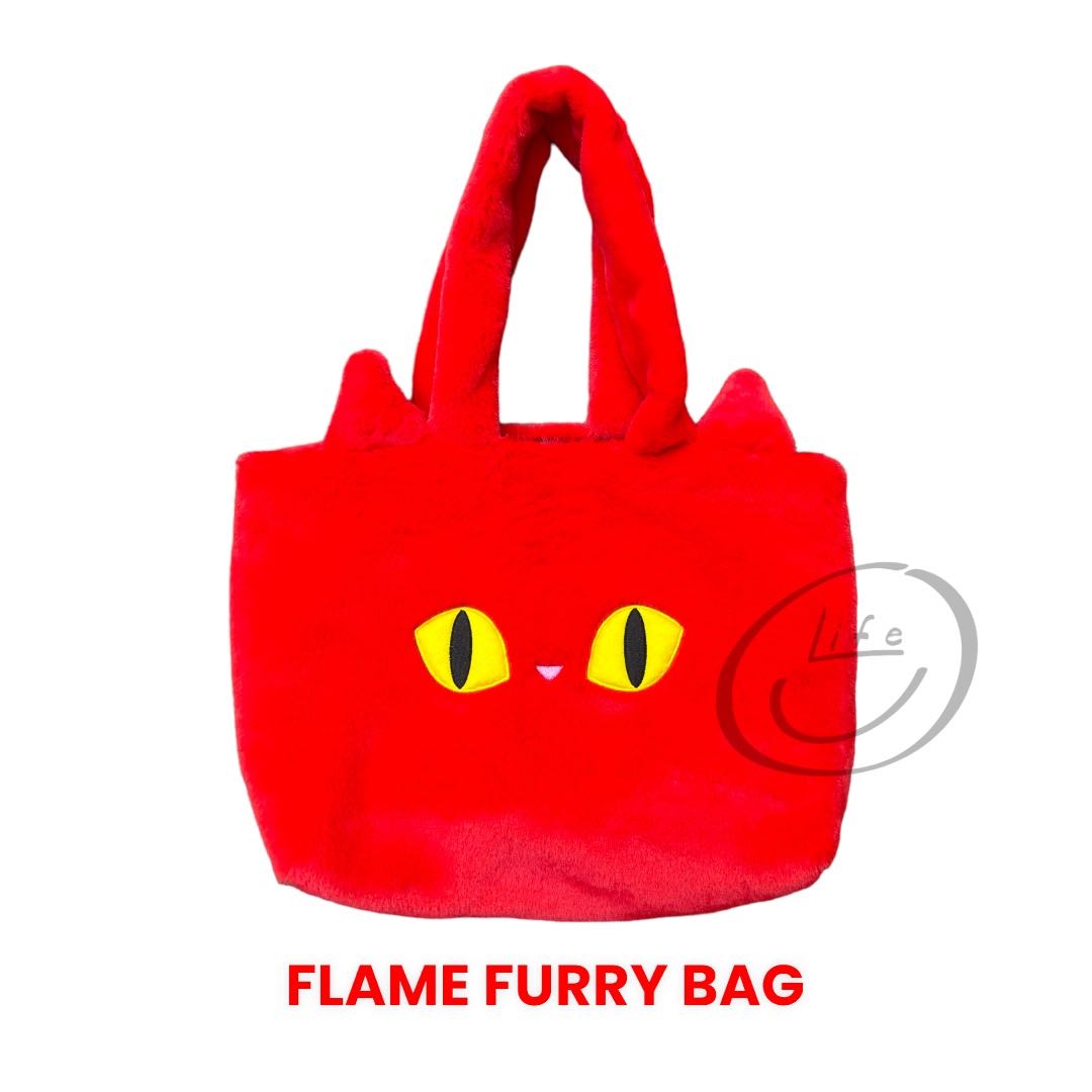 Super red furry bag