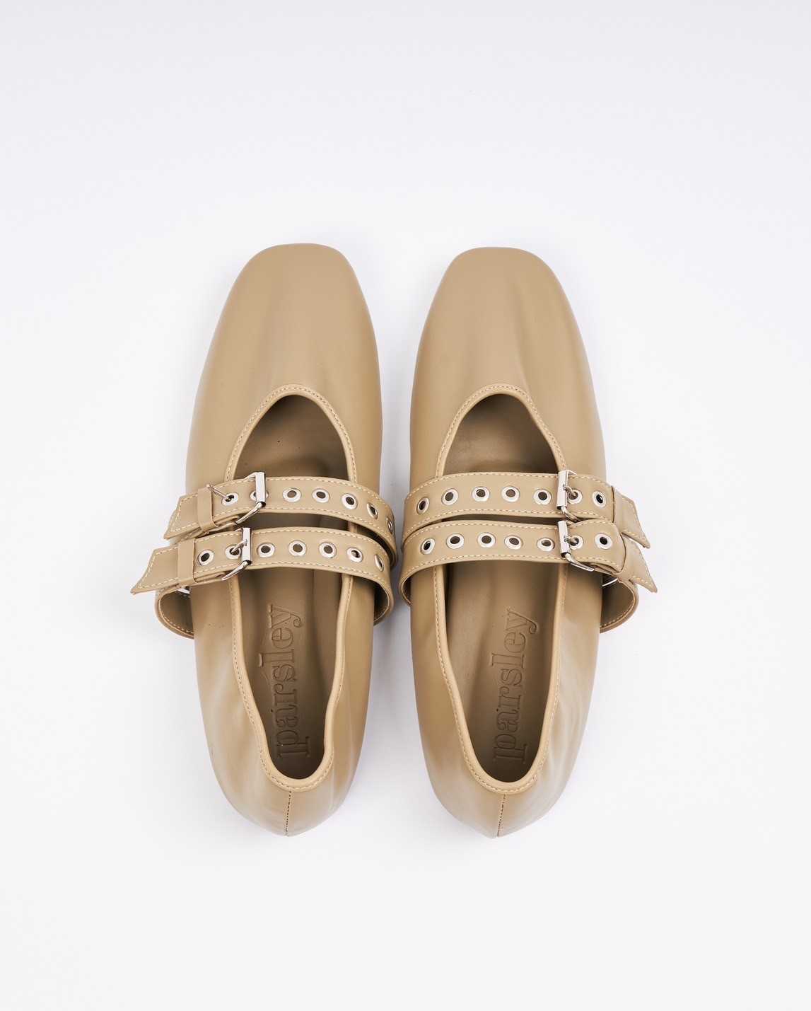 Ballerina Belt Flats Green