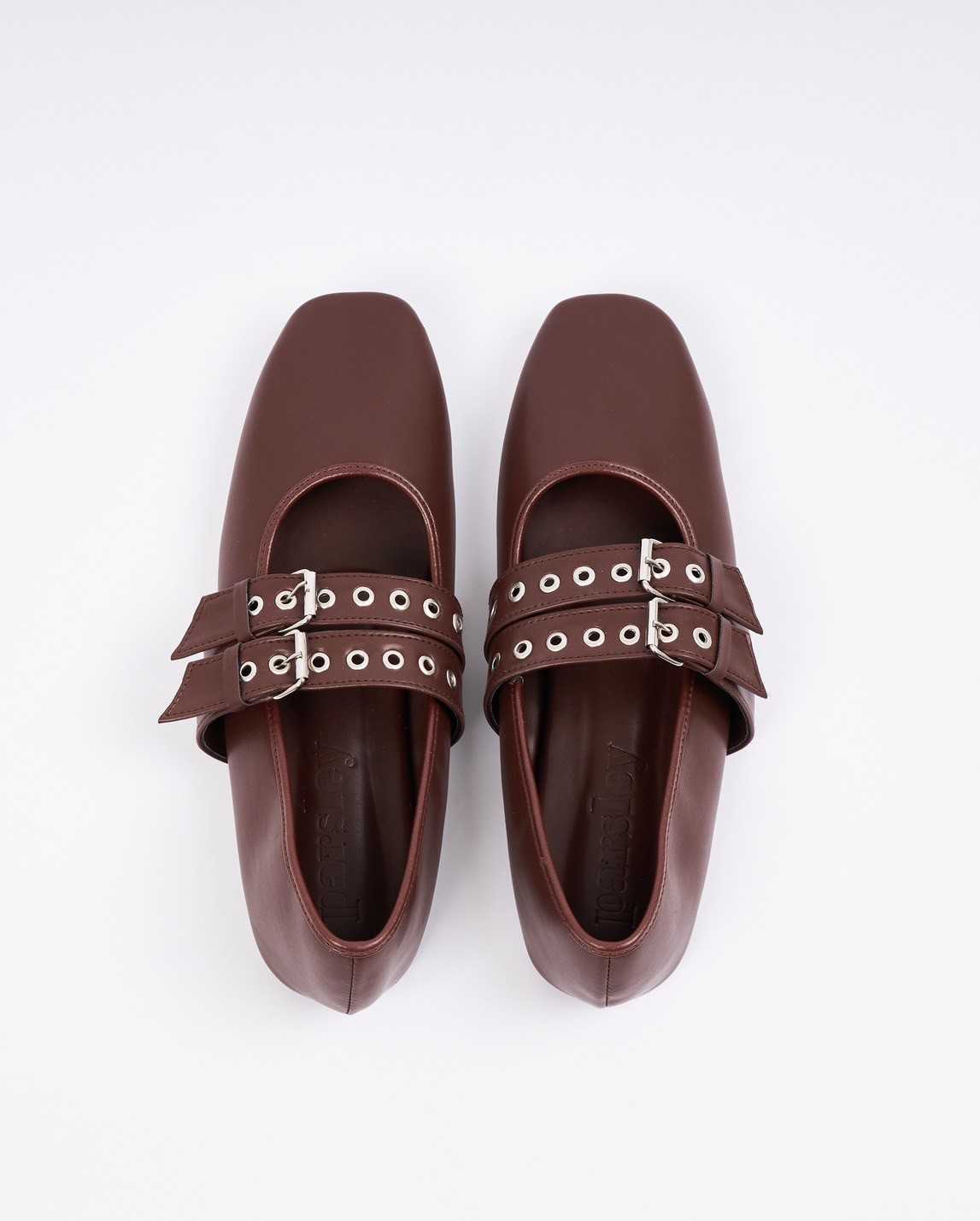 Ballerina Belt Flats Brown