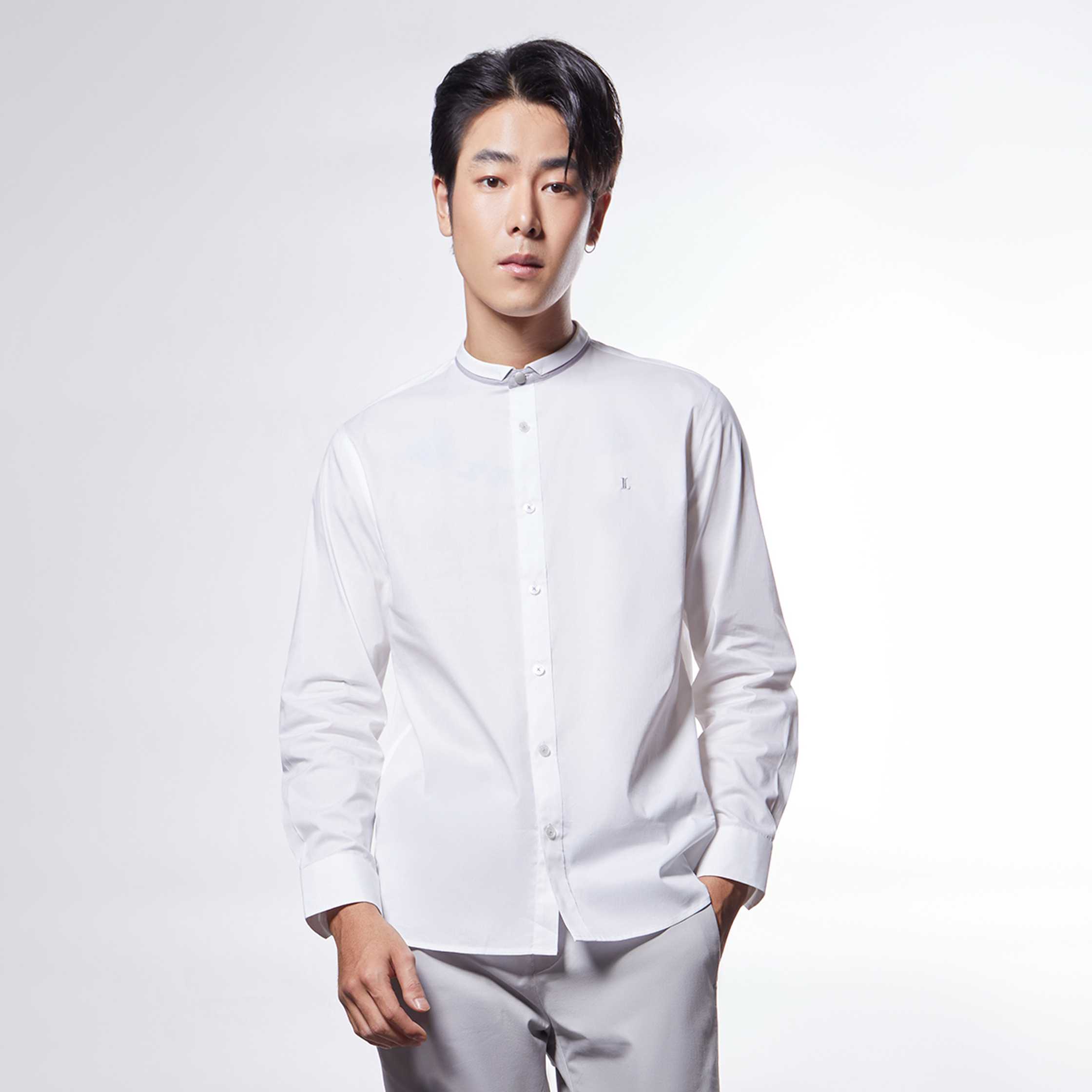 เสื้อเชิ้ตแขนยาวคอจีน | 03437